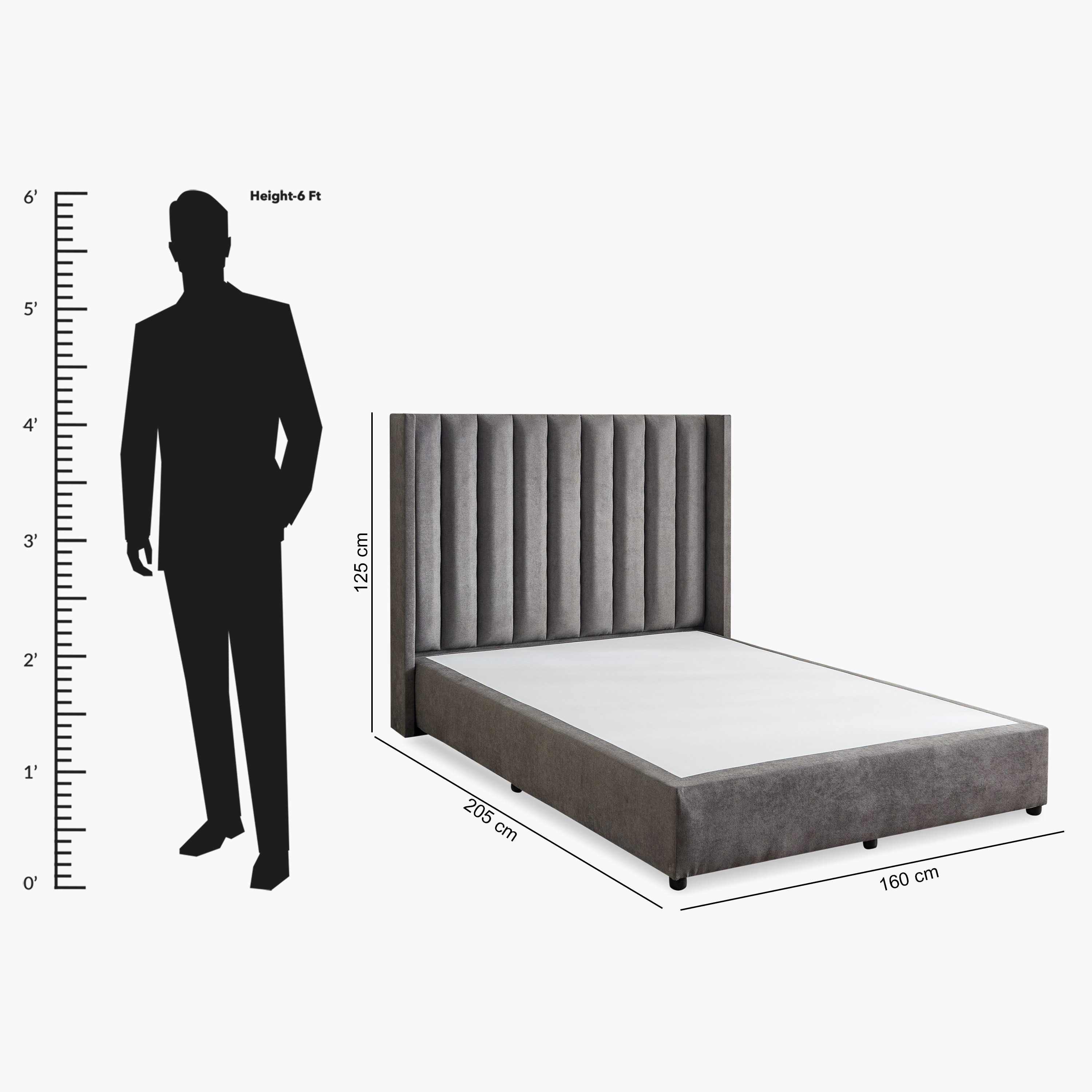 Curvy Clark Upholstered Queen Bed - 160x200 cm-hbxbedroom-bedsandbedsets-beds-queen-image-9