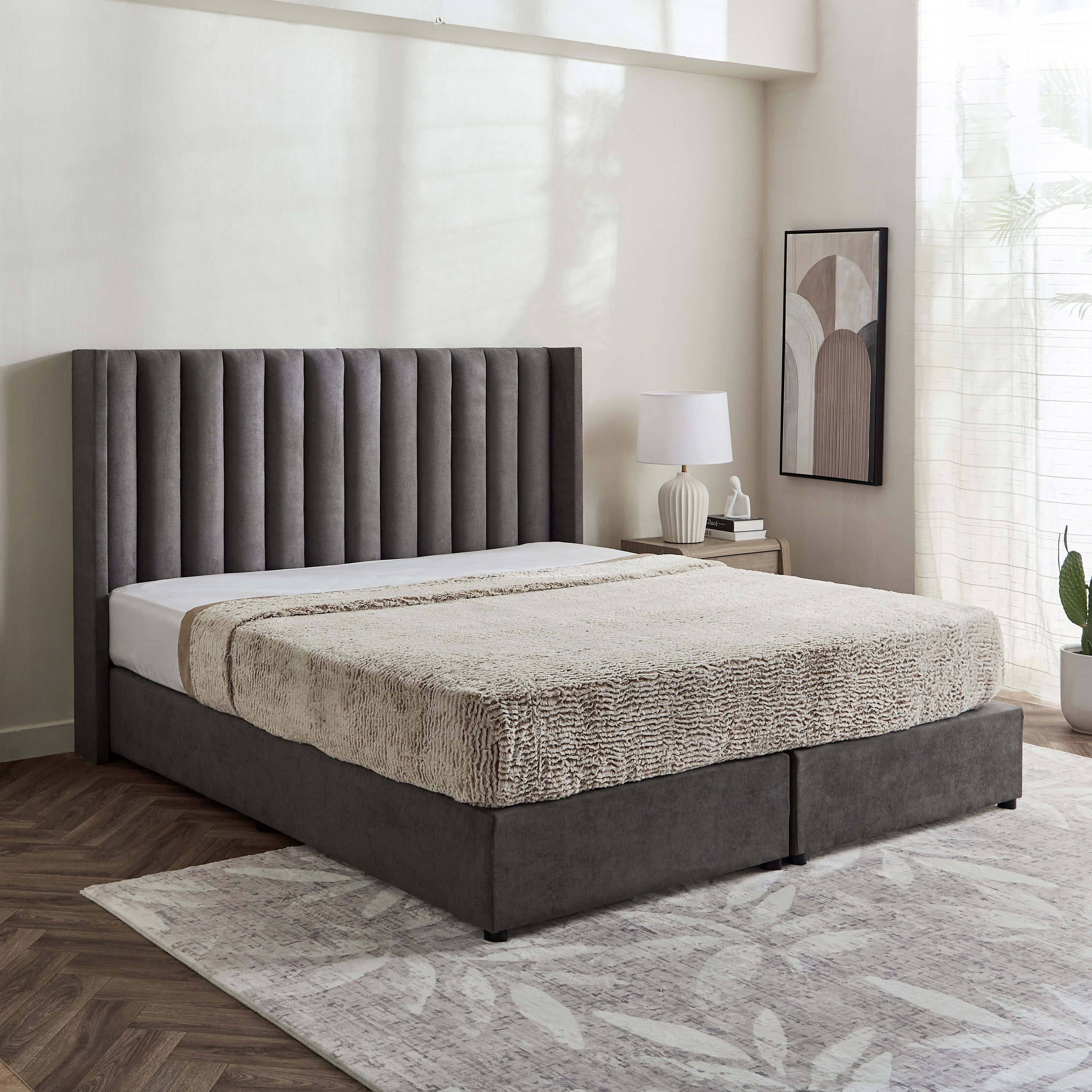 Curvy Clark Upholstered King Bed - 180x200 cm-PROMO_HB_UAE_HBX10_250526-image-1