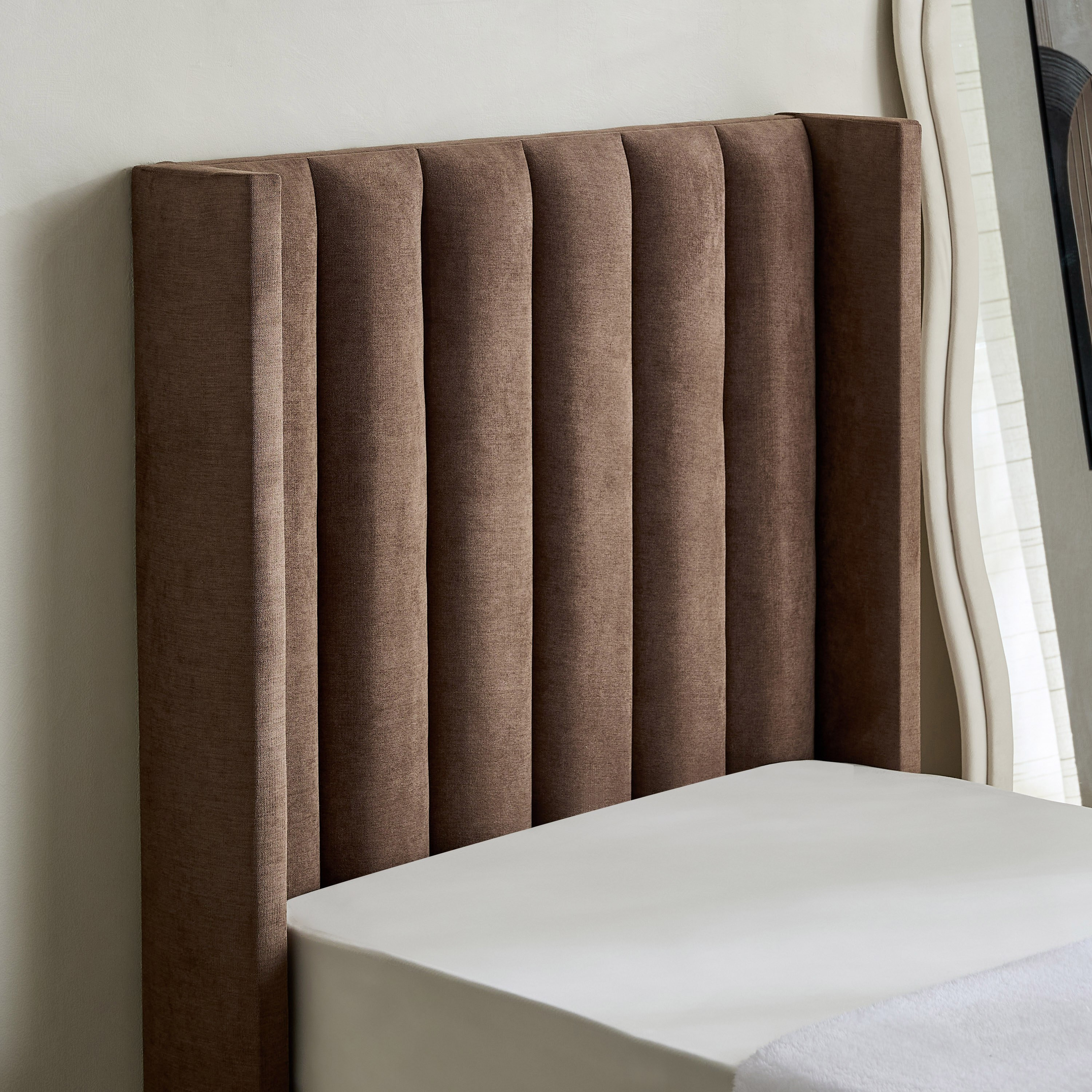 Curvy Clark Upholstered Single Bed - 90x200 cm-hbxkidsandyouth-bedsandbedsets-beds-single-image-3