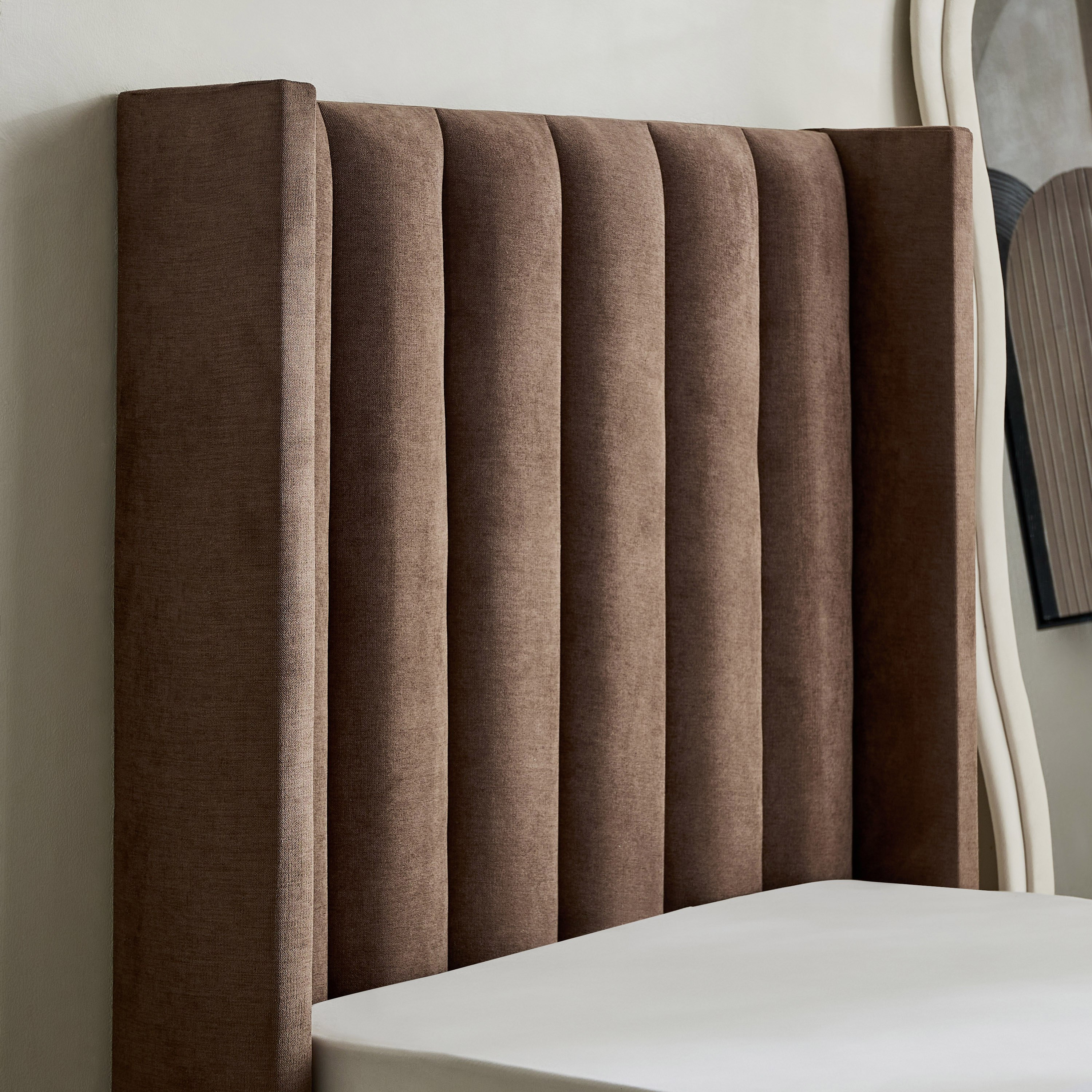 Curvy Clark Upholstered Single Bed - 90x200 cm-hbxkidsandyouth-bedsandbedsets-beds-single-image-4