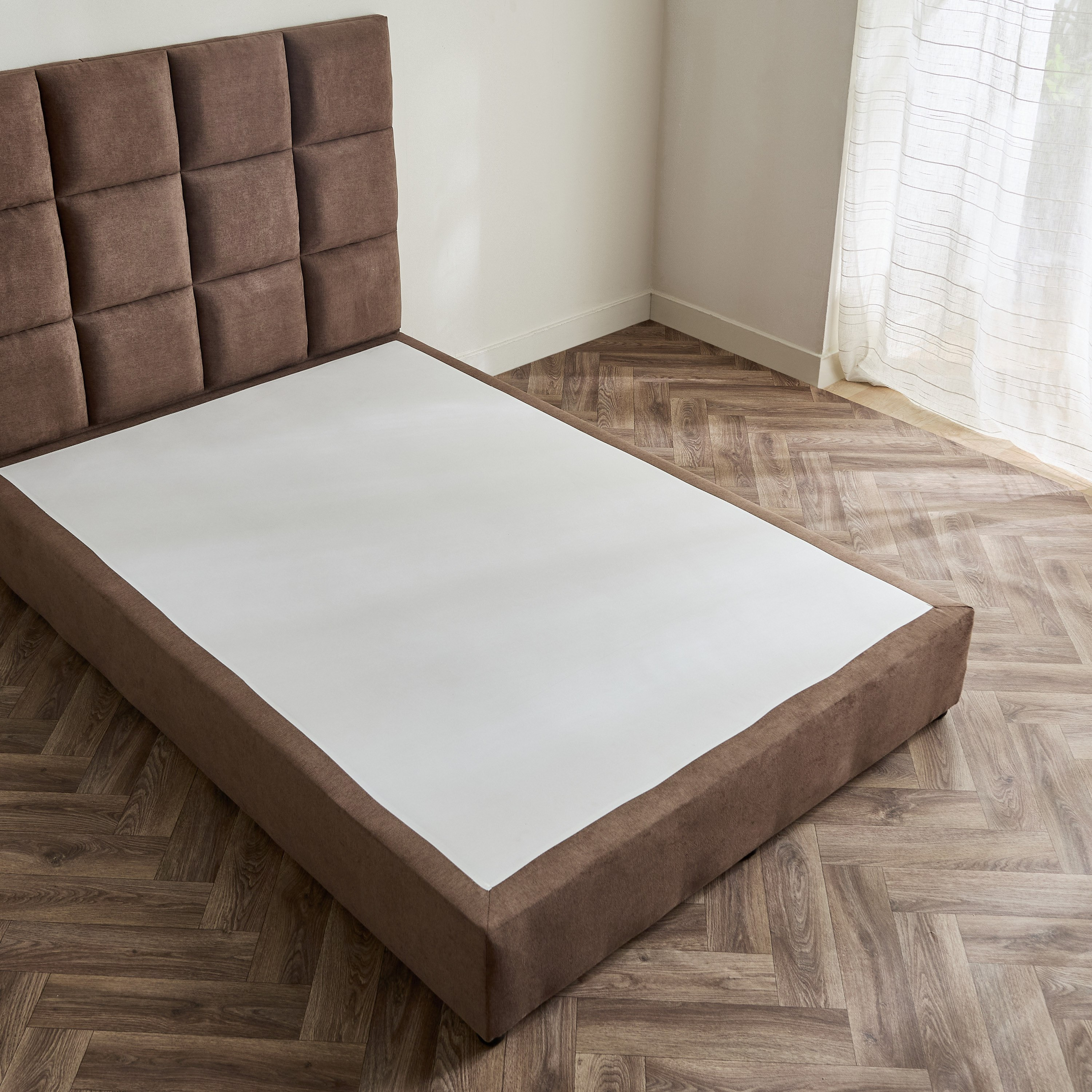 Curvy Rubik Twin Upholstered Bed - 120x200 cm-hbxbedroom-bedsandbedsets-upholsteredbeds-twin-image-5