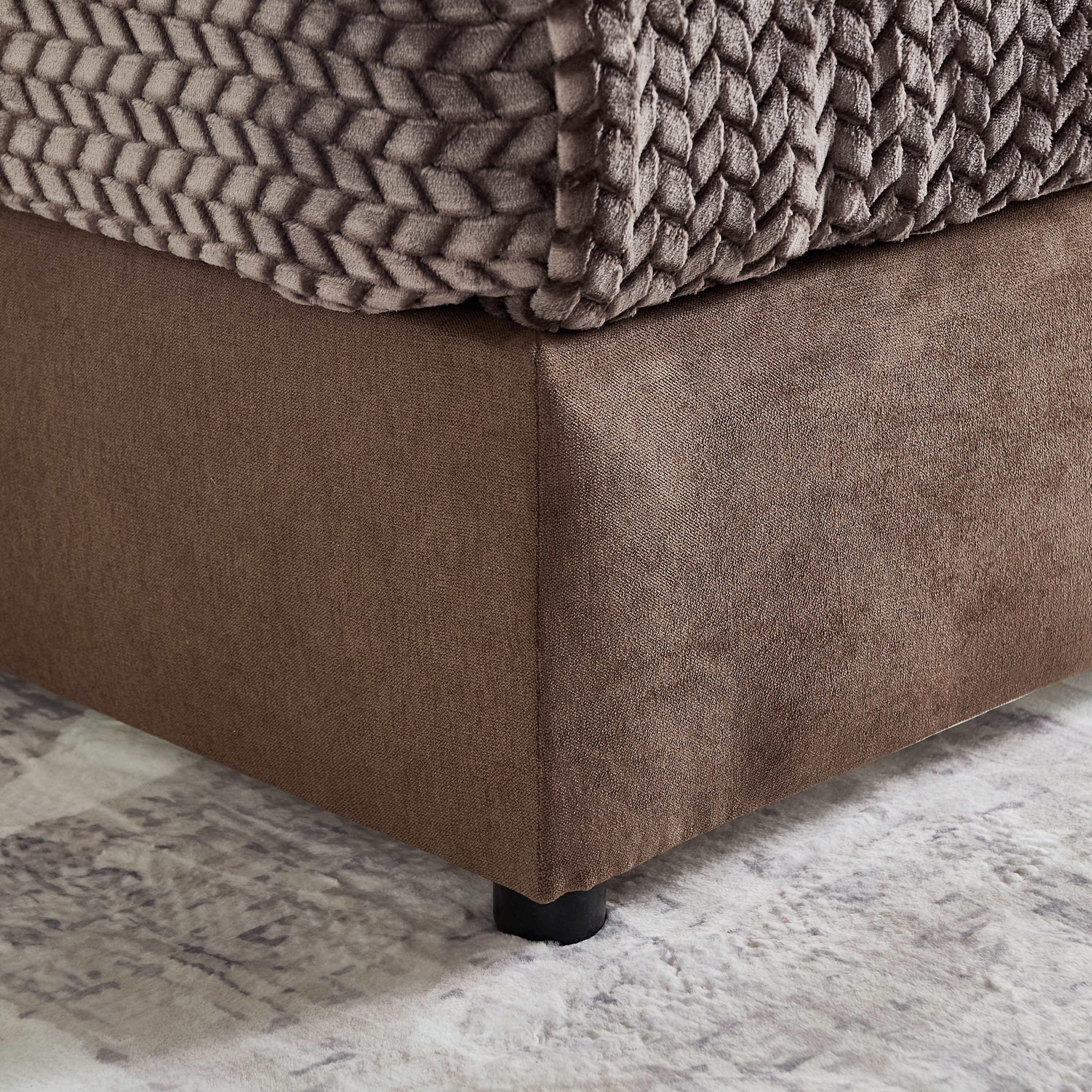Curvy Rubik Twin Upholstered Bed - 120x200 cm-hbxbedroom-bedsandbedsets-upholsteredbeds-twin-image-6