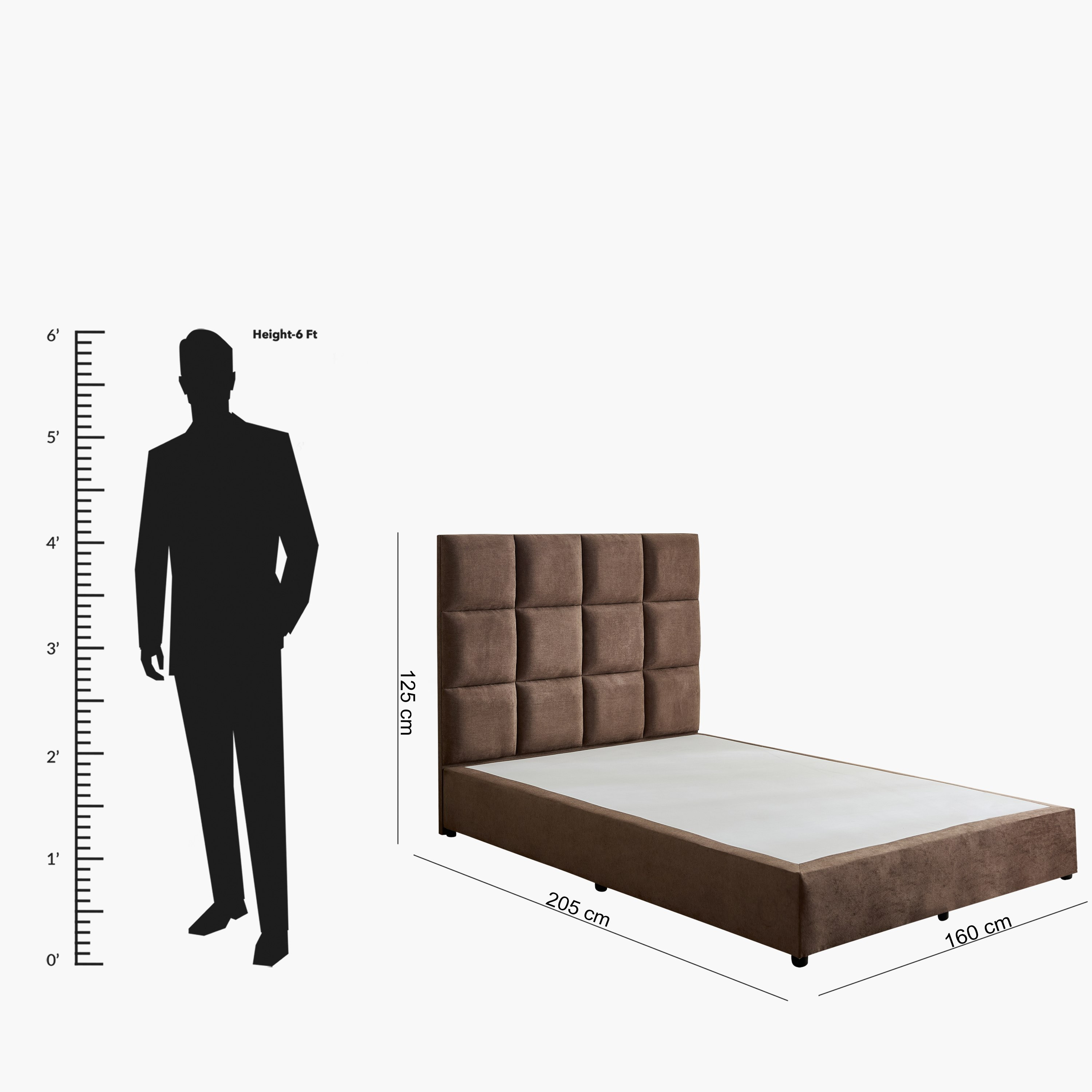 Curvy Rubik Queen Upholstered Bed - 160x200 cm-hbxbedroom-bedsandbedsets-beds-queen-image-9