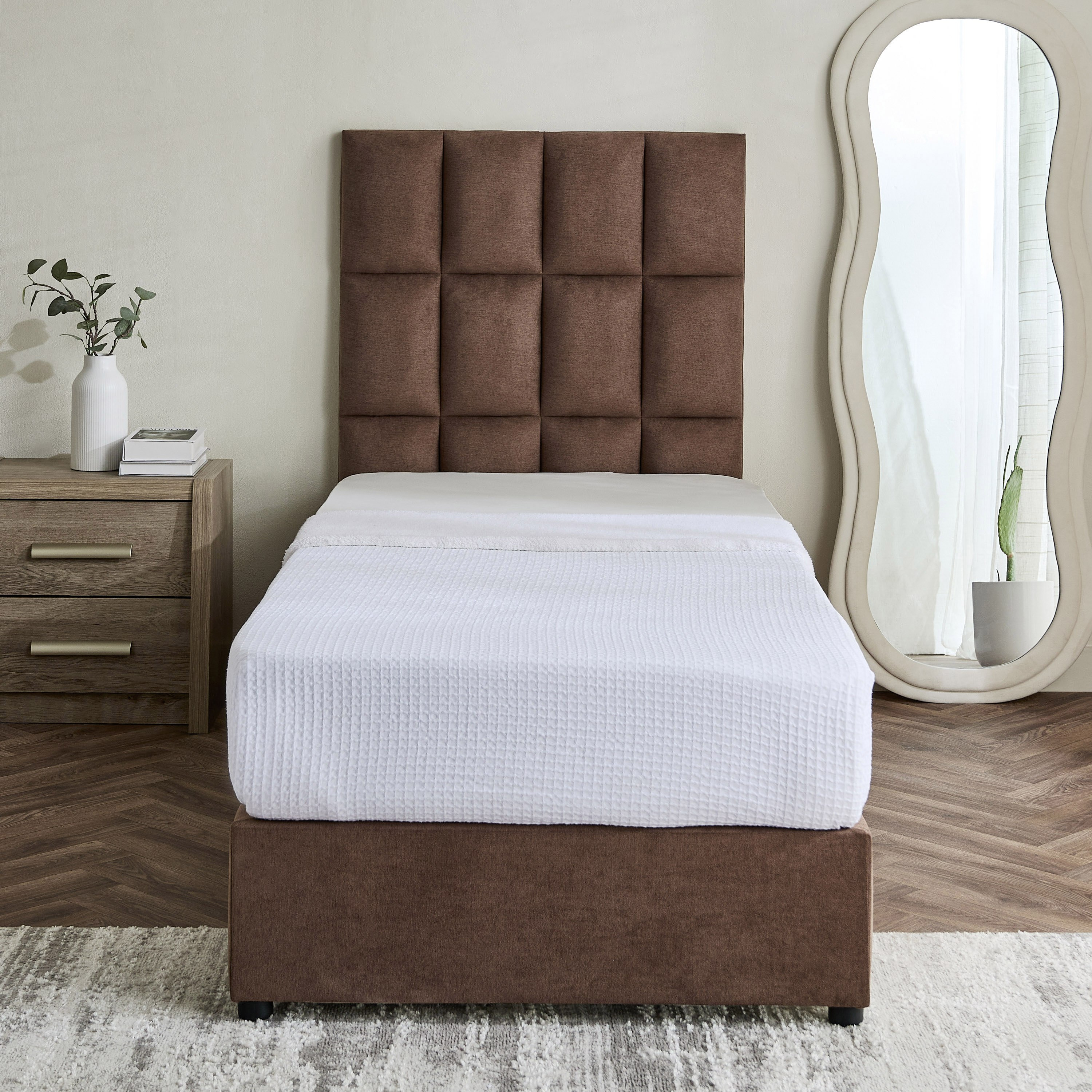 Curvy Rubik Single Upholstered Bed - 90x200 cm-hbxkidsandyouth-bedsandbedsets-beds-single-image-2