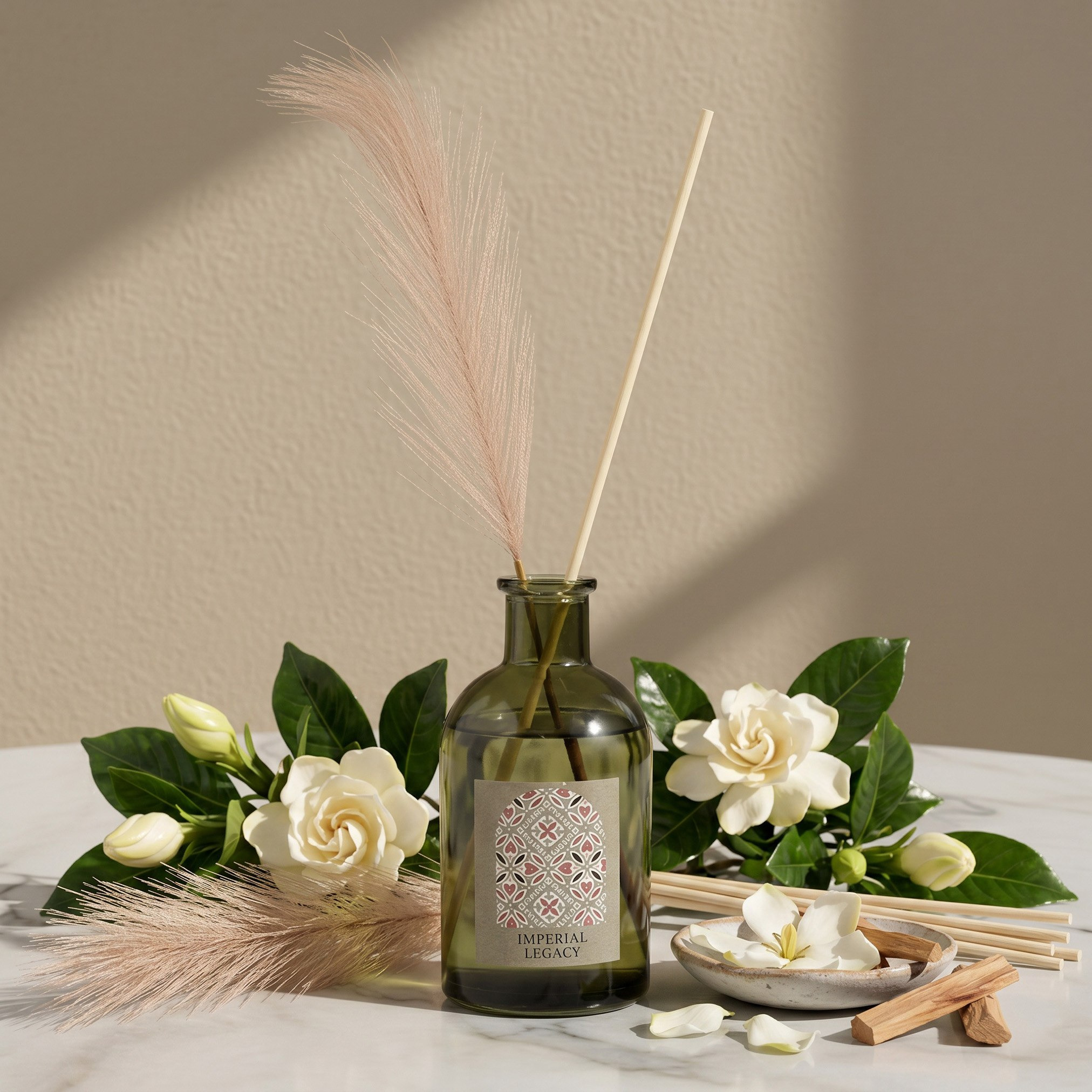 Nuvori Gardenia Imperial Legacy Reed Diffuser - 200 ml-hbxbedroom-homefragrance-diffusers-image-1