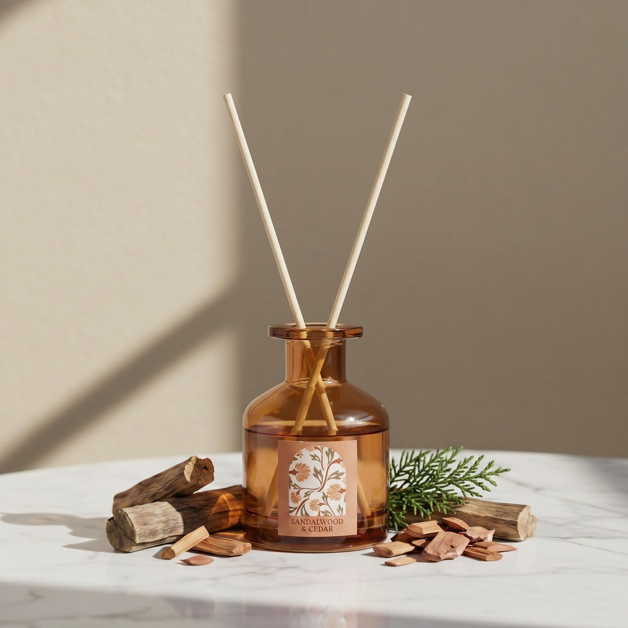 Nuvori Gardenia Sandalwood and Cedar Reed Diffuser - 100 ml-hbxbedroom-homefragrance-diffusers-image-1