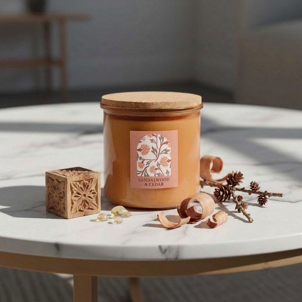 Nuvori Gardenia Sandalwood and Cedar Jar Candle - 340 gm-hbxdiningroom-decorandaccessories-candles-image-1