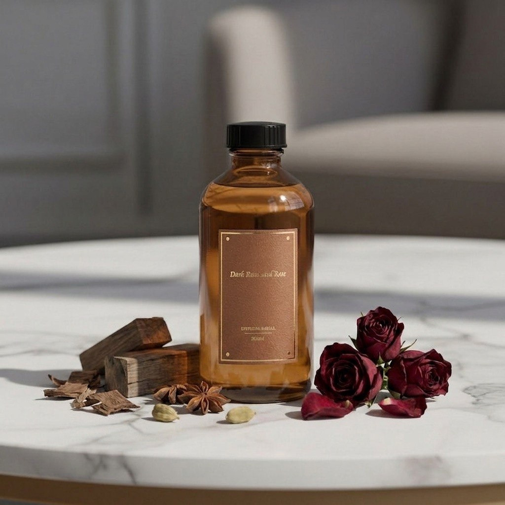 Nuvori Scentelier Dark Rum and Rose Refill Oil - 200 ml-hbxhomeware-hbxdecorandfurnishings-image-1