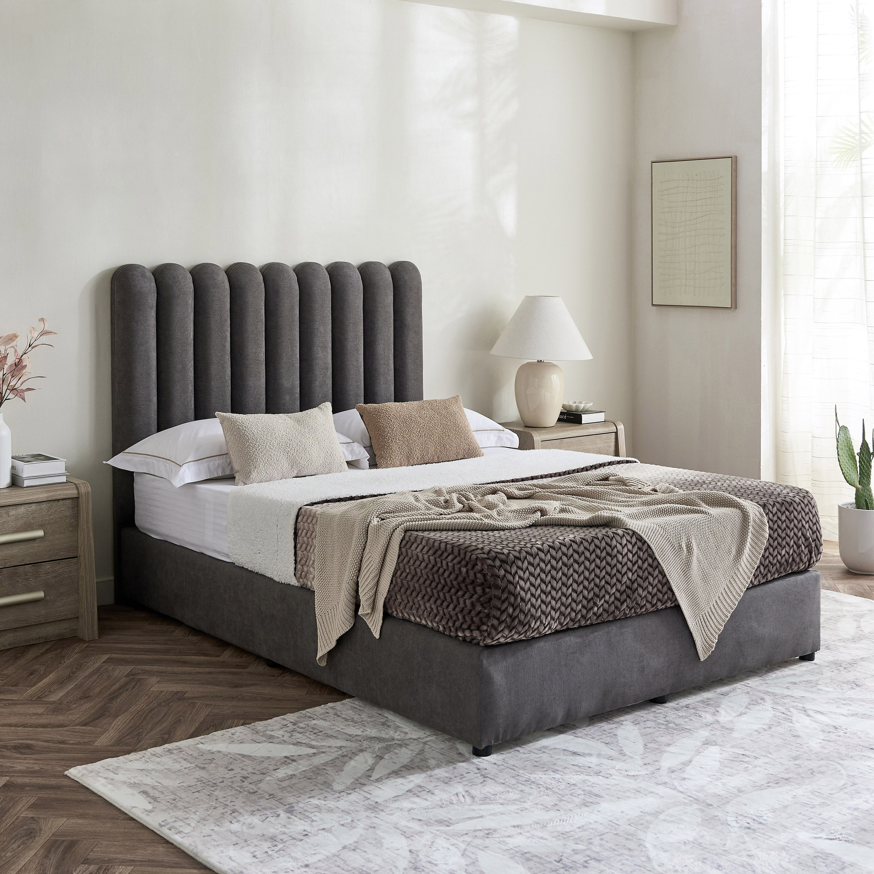 Curvy Haze Upholstered Queen Bed - 140x200 cm-hbxbedroom-bedsandbedsets-beds-queen-image-7