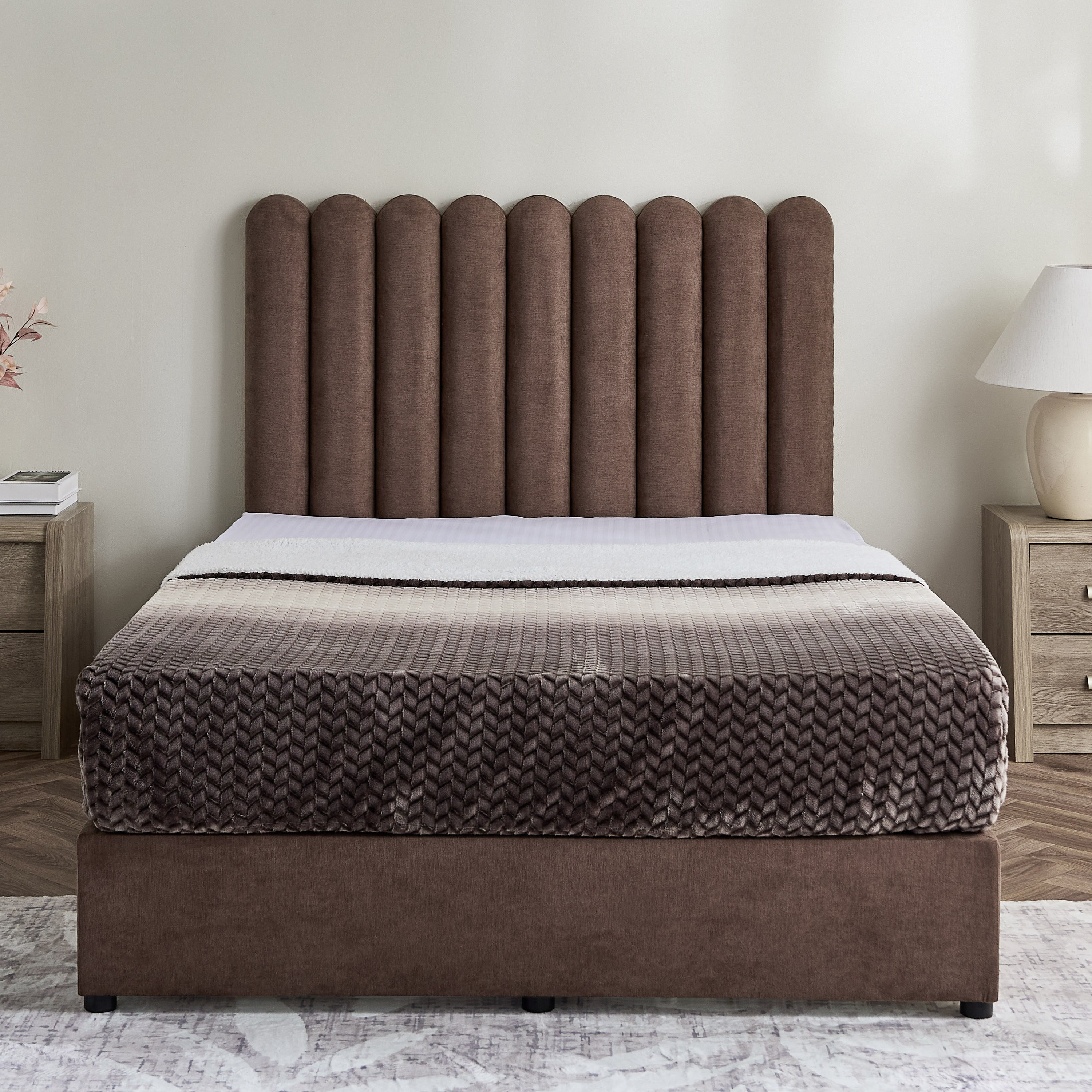 Curvy Haze Upholstered Queen Bed - 160x200 cm-hbxbedroom-bedsandbedsets-beds-queen-image-2