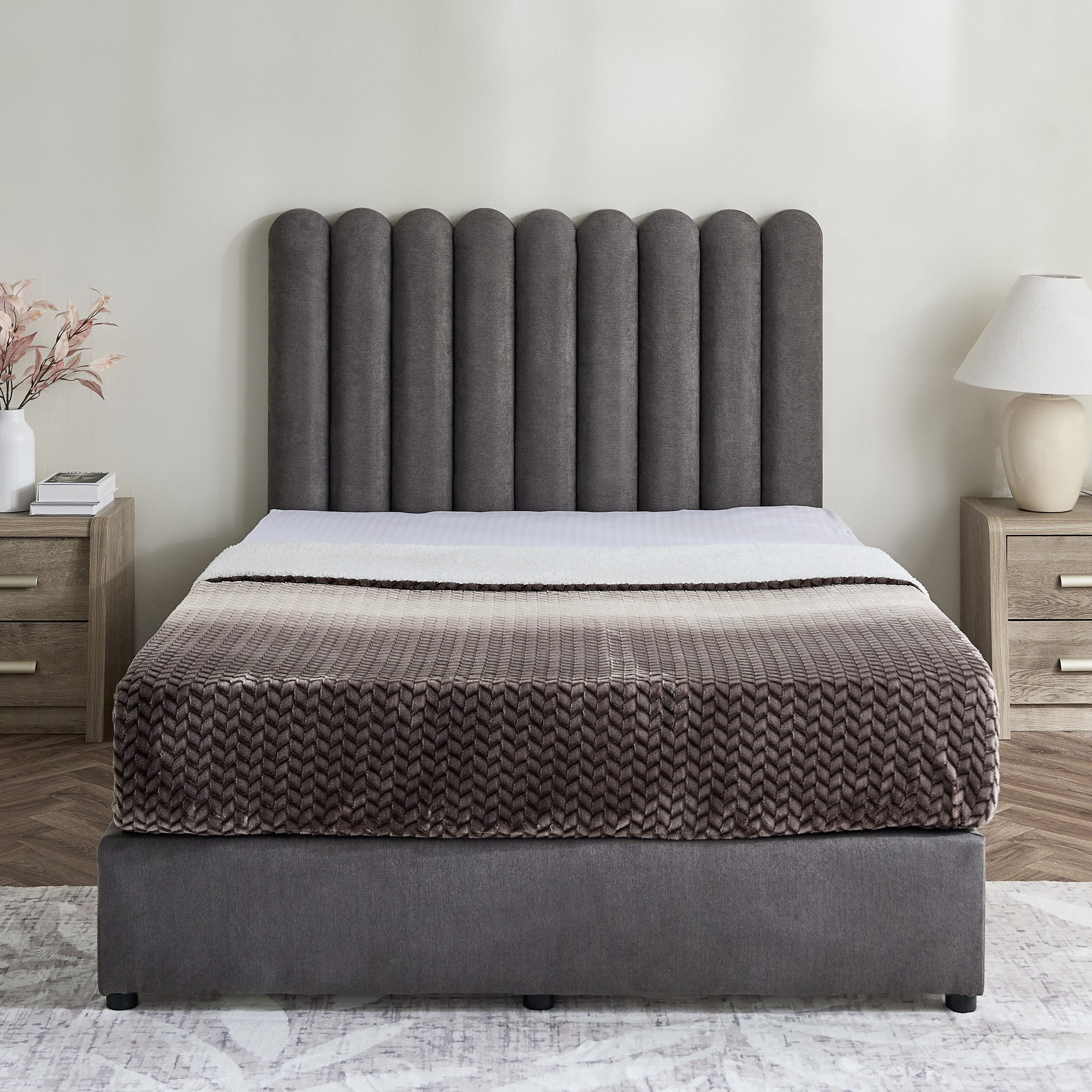 Curvy Haze Upholstered Queen Bed - 160x200 cm-hbxbedroom-bedsandbedsets-beds-queen-image-2