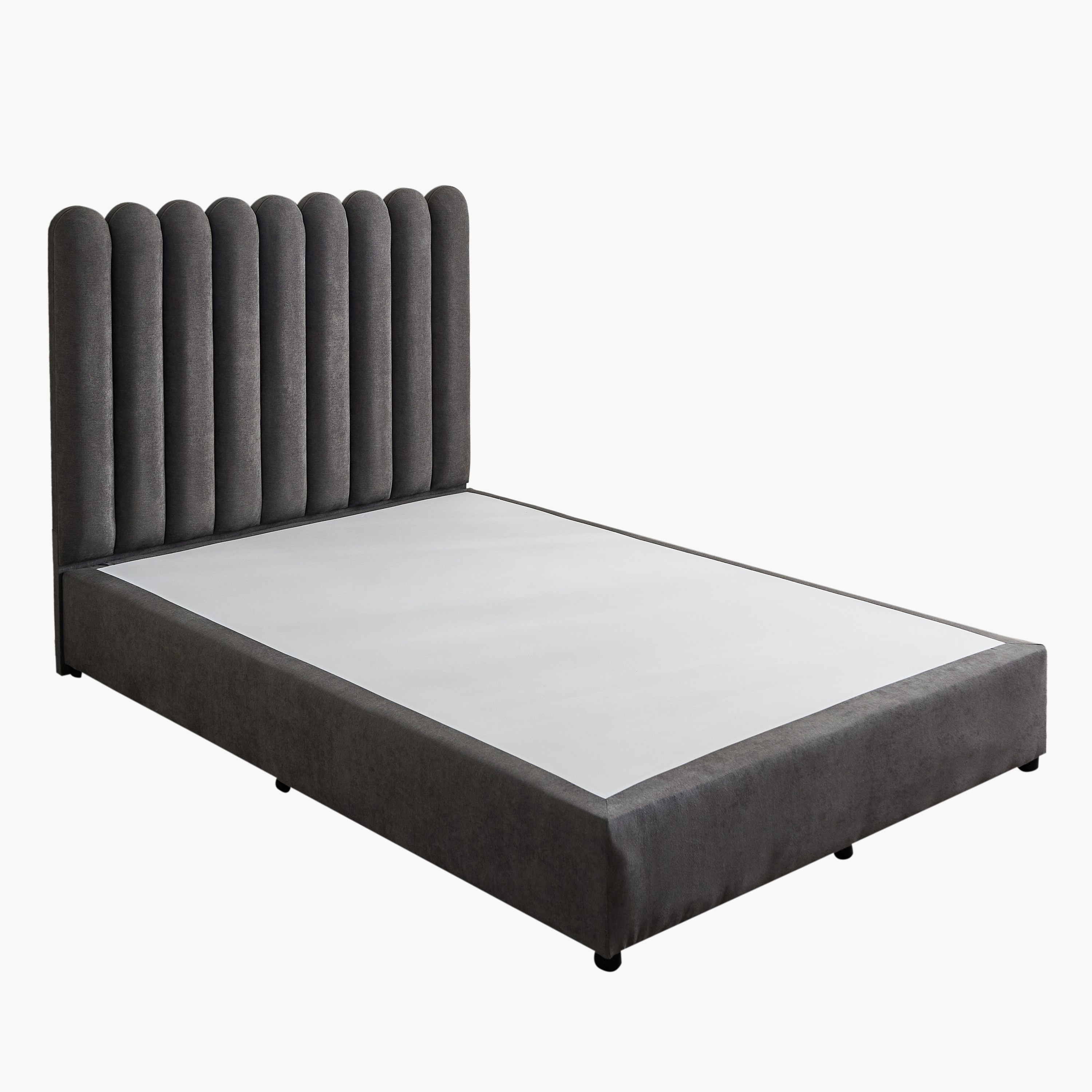 Curvy Haze Upholstered Queen Bed - 160x200 cm-hbxbedroom-bedsandbedsets-beds-queen-image-8