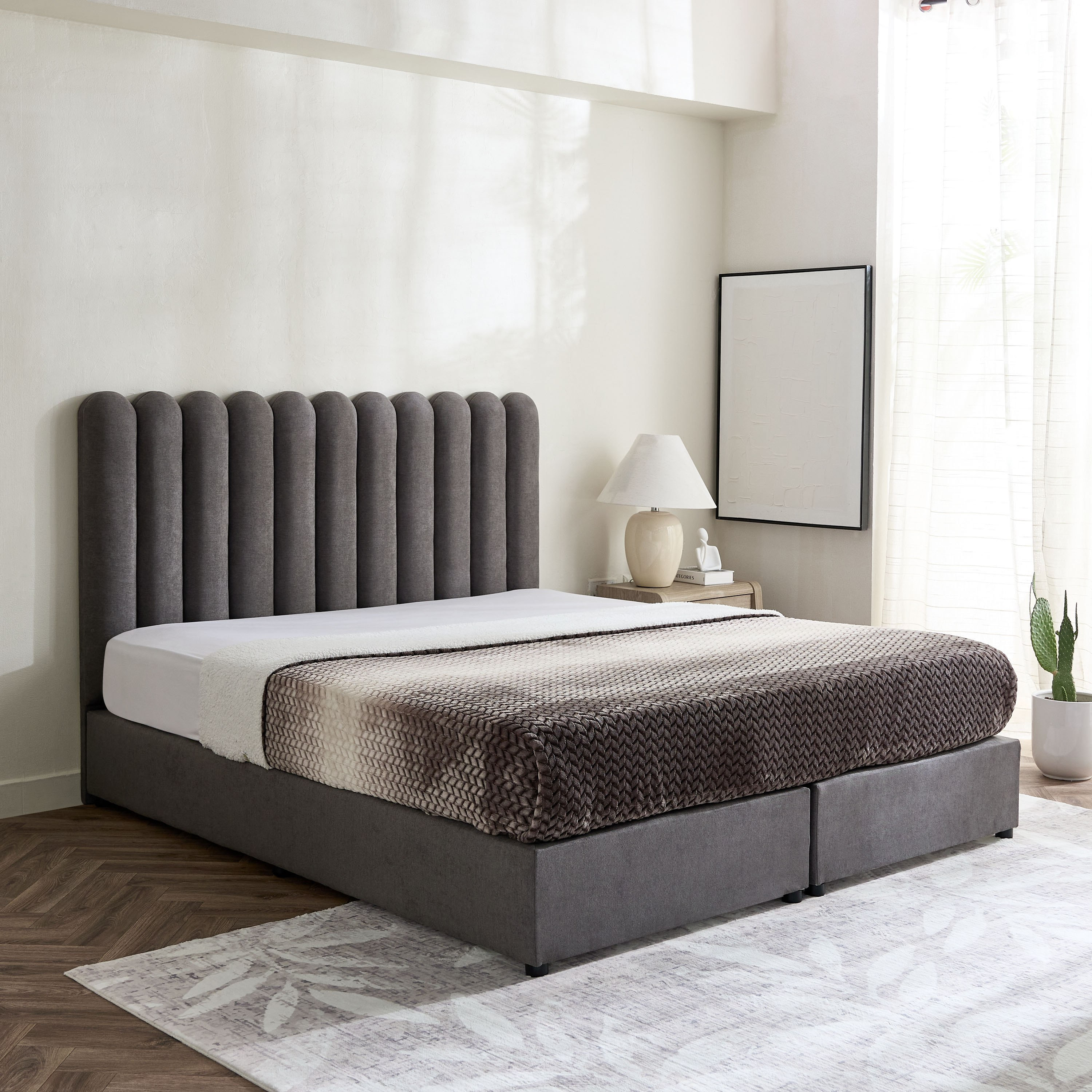 Curvy Haze King Upholstered Bed - 180x200 cm-PROMO_HB_UAE_HBX10_250526-image-1