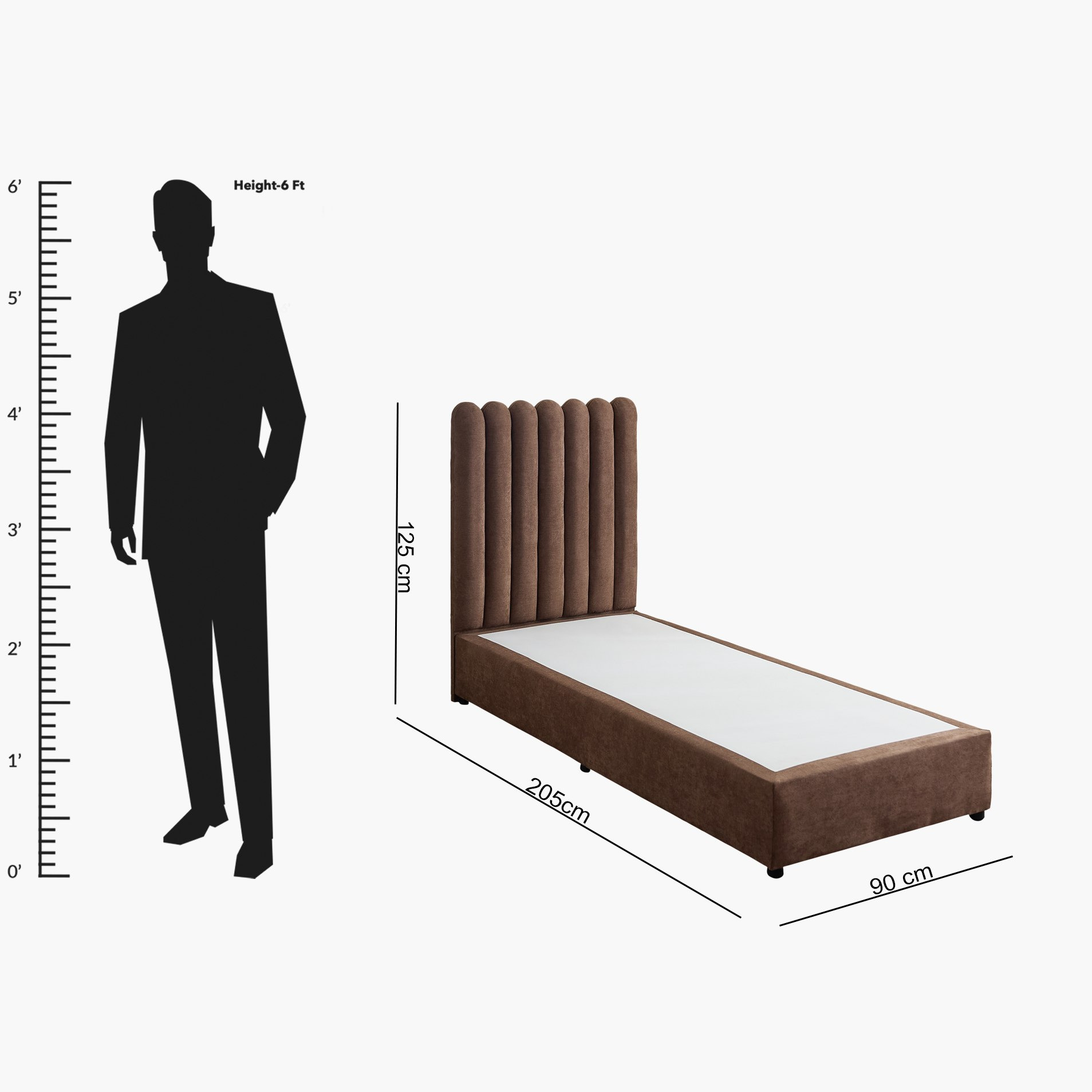 Curvy Haze Upholstered Single Bed - 90x200 cm-hbxkidsandyouth-bedsandbedsets-beds-single-image-9