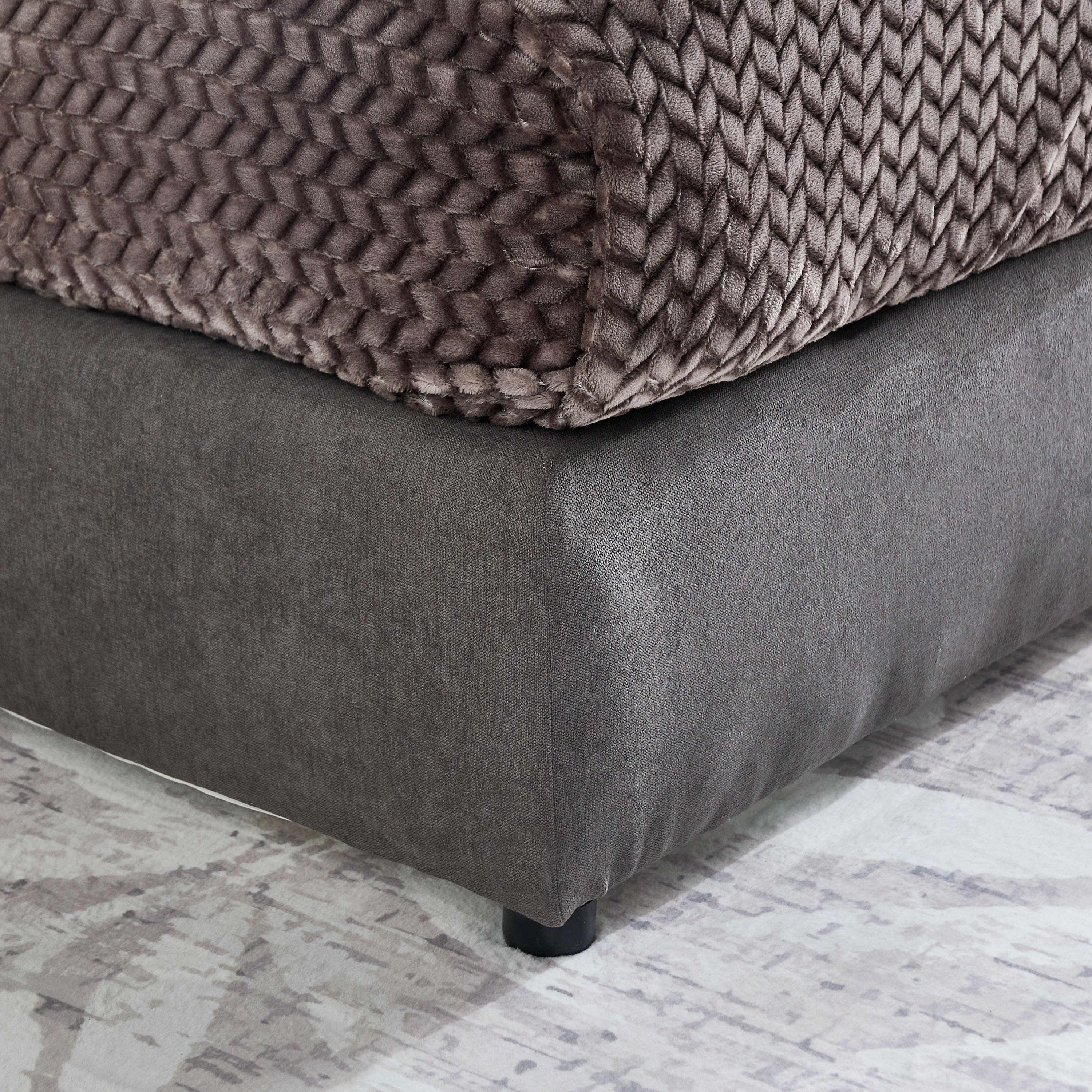 Curvy Linear Upholstered Twin Bed - 120x200 cm-hbxbedroom-bedsandbedsets-upholsteredbeds-twin-image-6