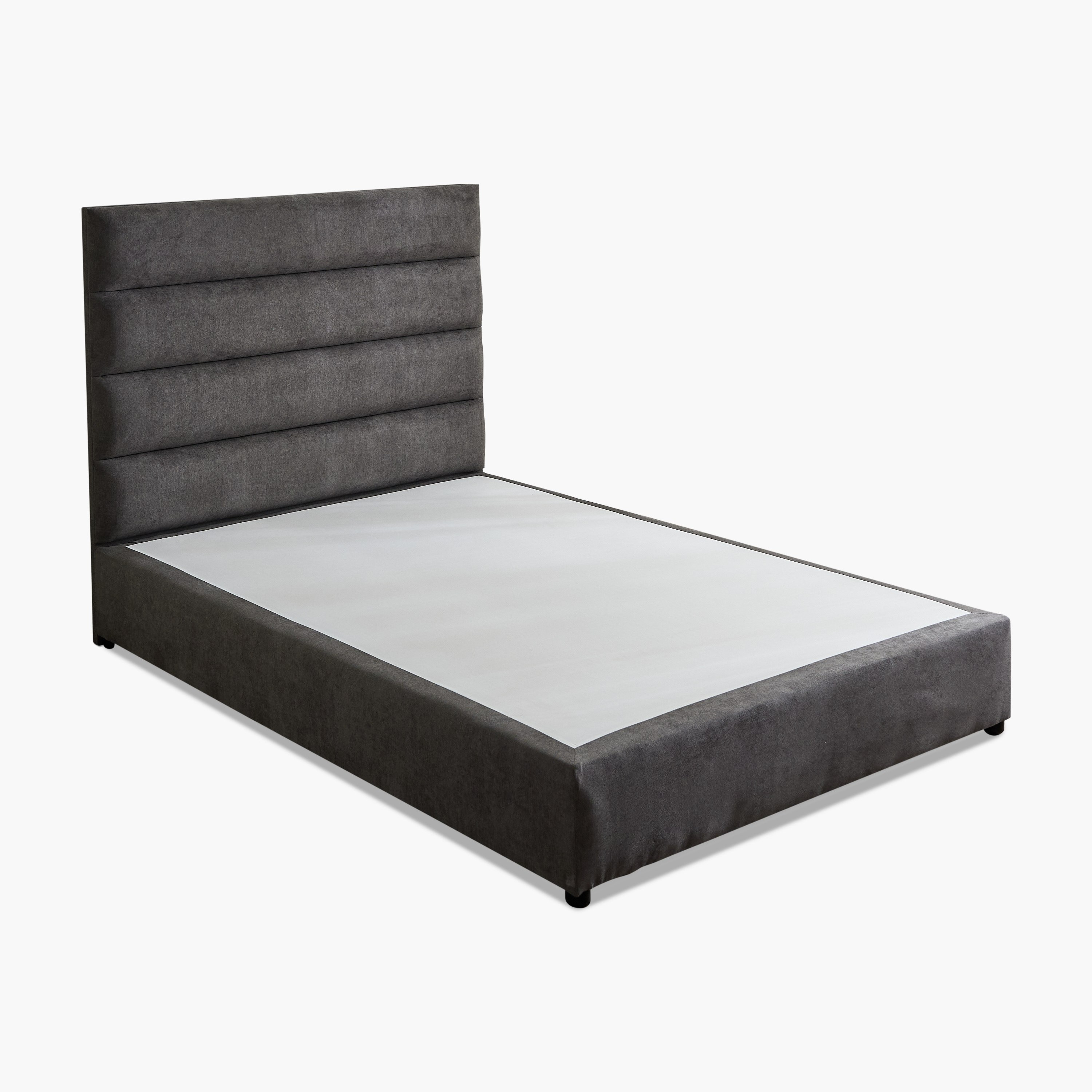 Curvy Linear Upholstered Twin Bed - 120x200 cm-hbxbedroom-bedsandbedsets-upholsteredbeds-twin-image-8