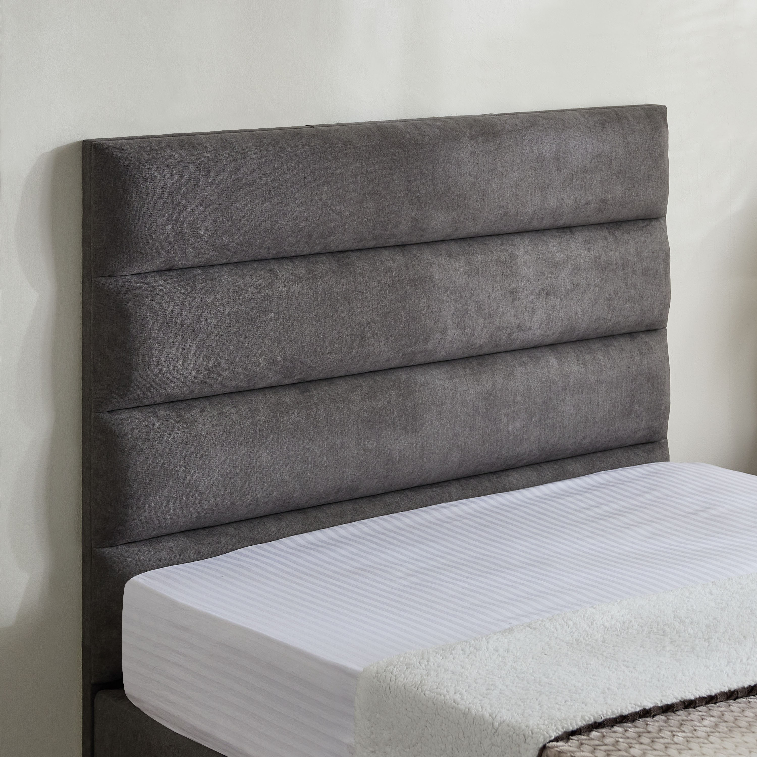 Curvy Linear Upholstered Queen Bed - 140x200 cm-hbxbedroom-bedsandbedsets-beds-queen-image-3