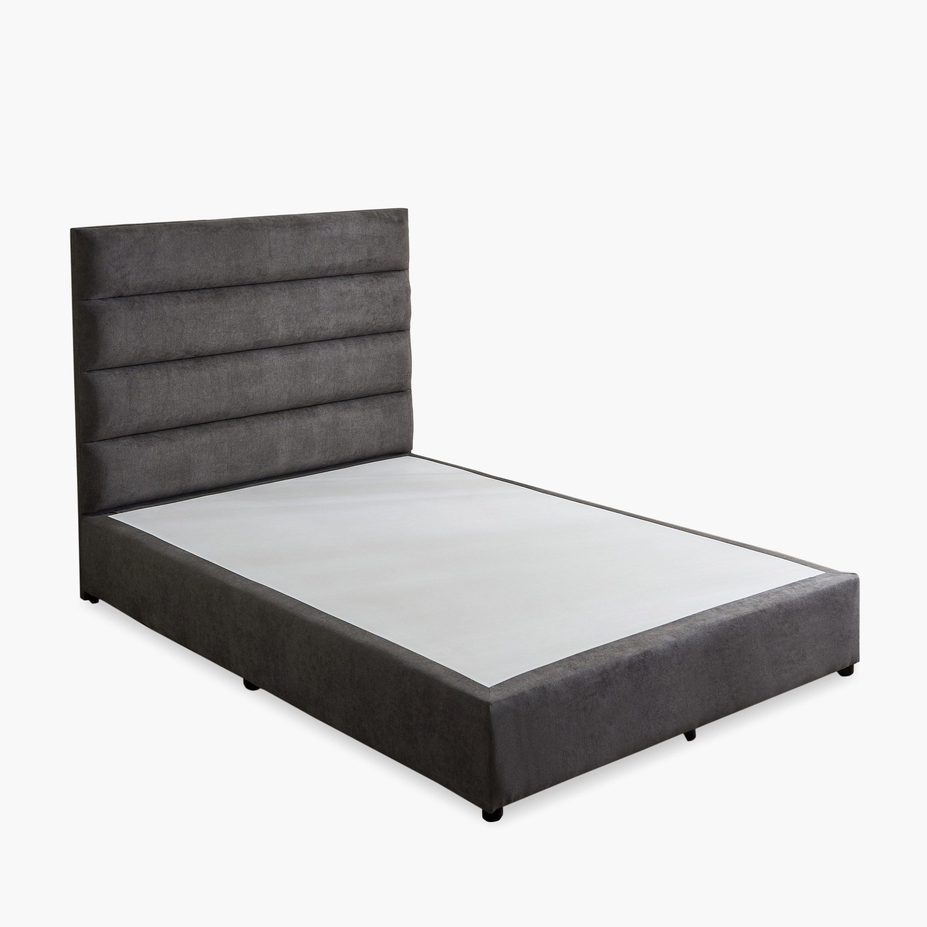 Curvy Linear Upholstered Queen Bed - 160x200 cm-hbxbedroom-bedsandbedsets-beds-queen-image-8