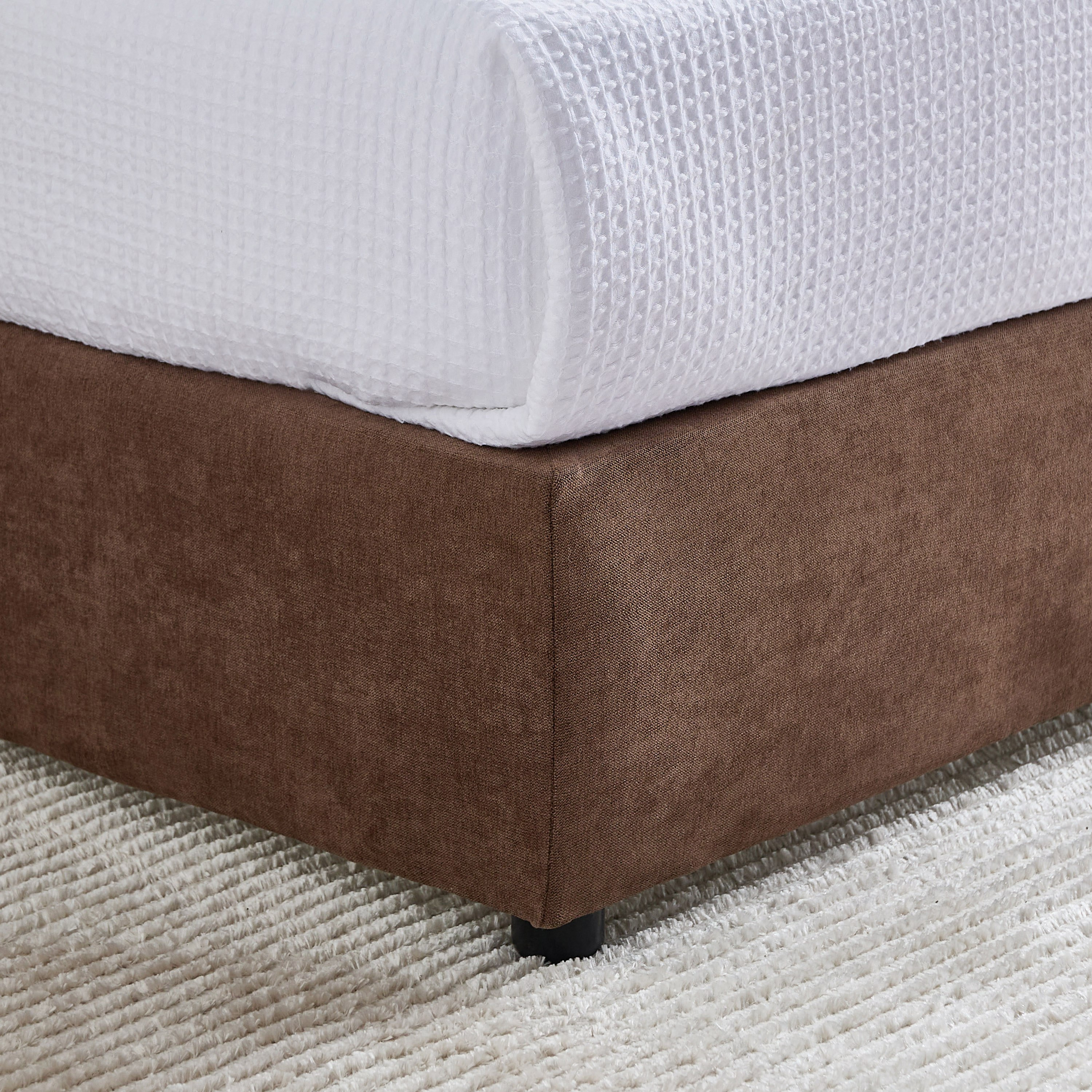 Curvy Linear Upholstered Single Bed - 90x200 cm-hbxkidsandyouth-bedsandbedsets-beds-single-image-6