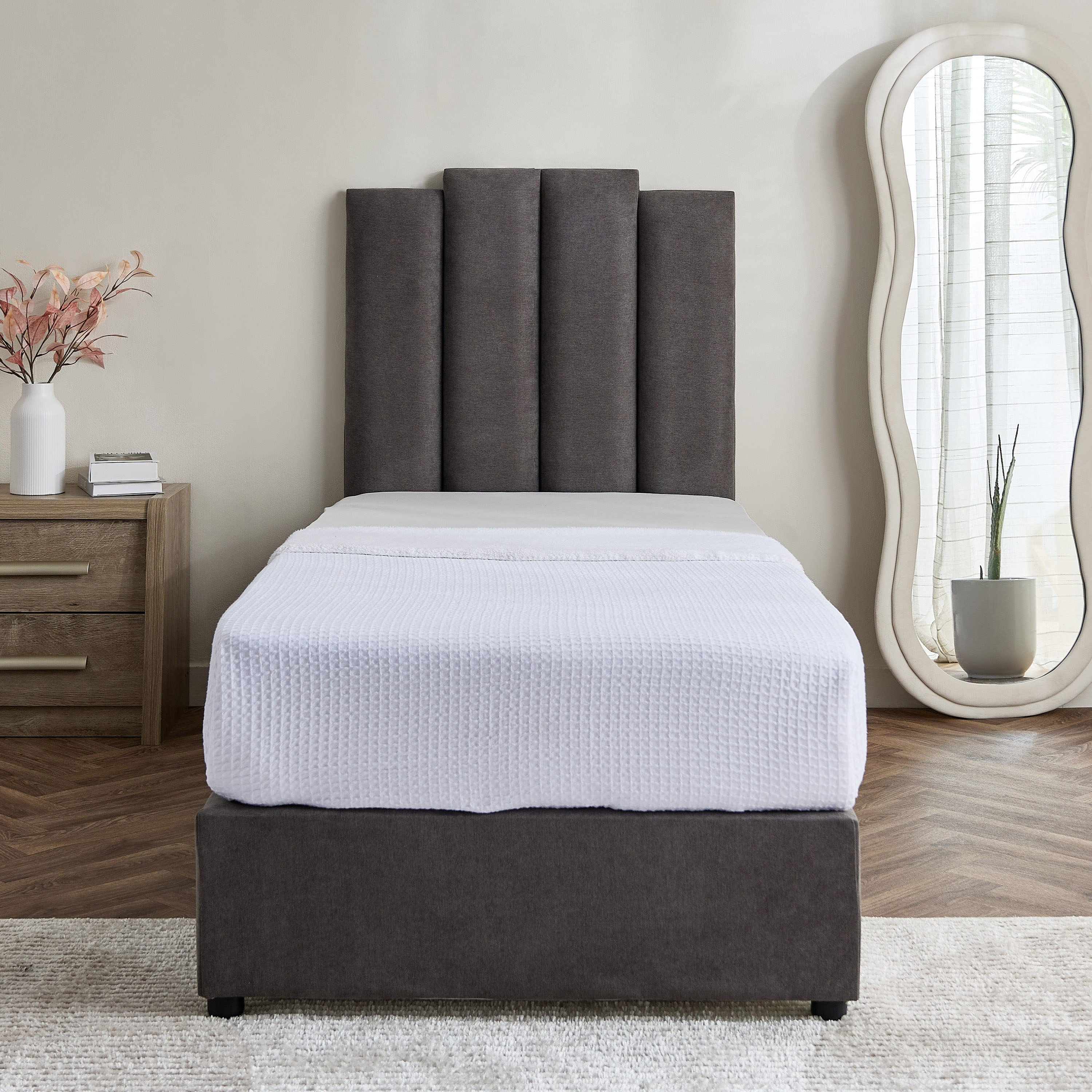 Curvy Riston Upholstered Single Bed - 90x200 cm-hbxkidsandyouth-bedsandbedsets-beds-single-image-2