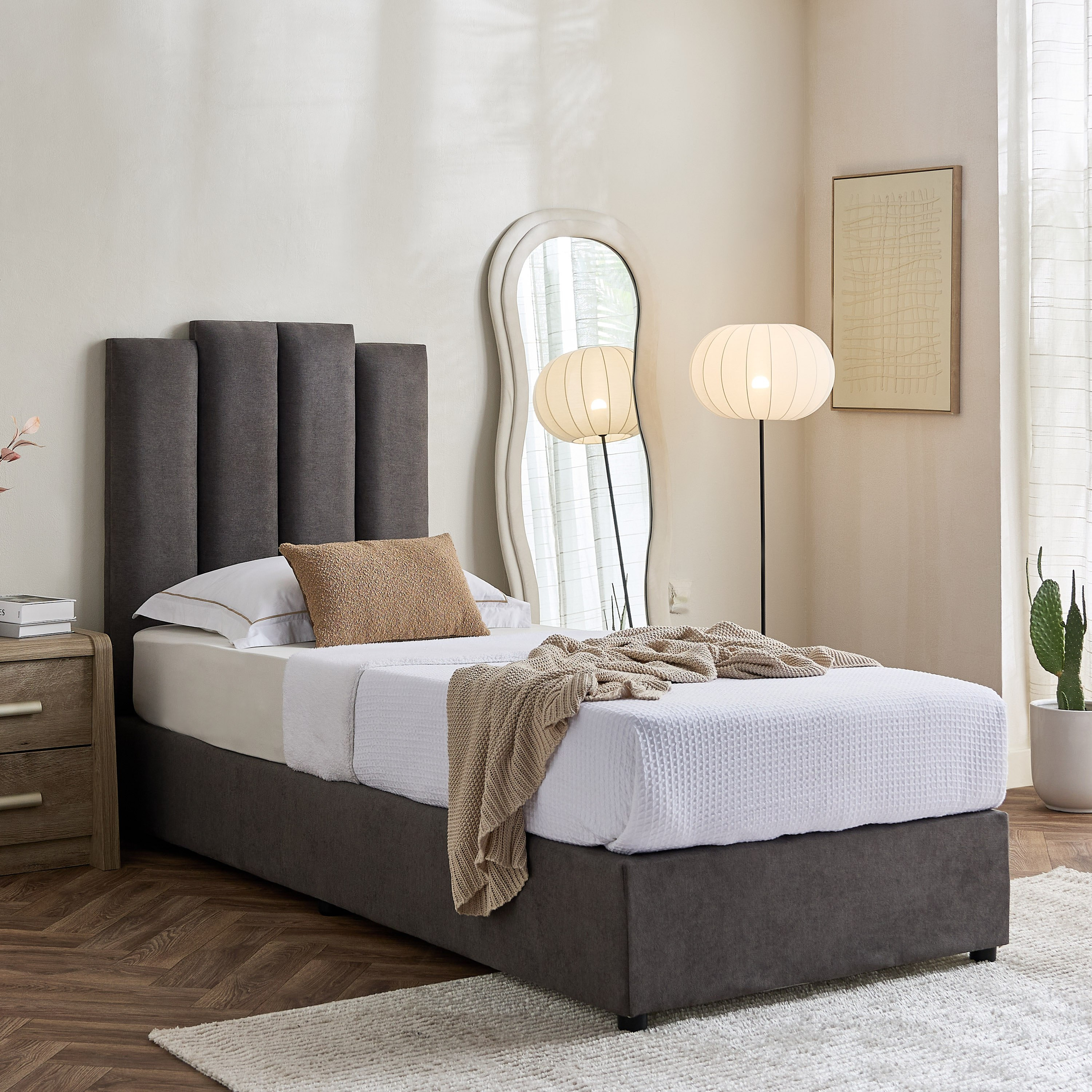 Curvy Riston Upholstered Single Bed - 90x200 cm-hbxkidsandyouth-bedsandbedsets-beds-single-image-7