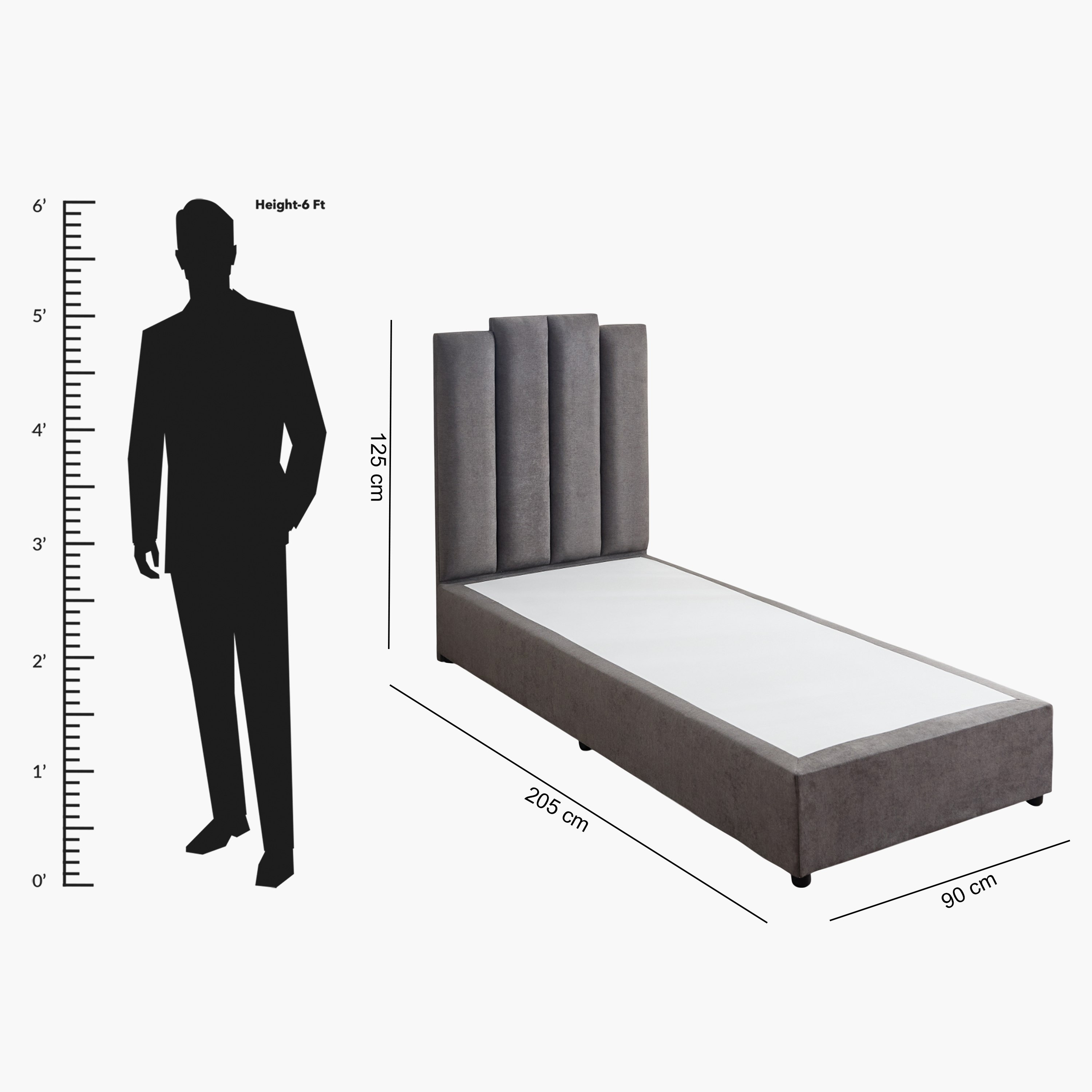 Curvy Riston Upholstered Single Bed - 90x200 cm-hbxkidsandyouth-bedsandbedsets-beds-single-image-9