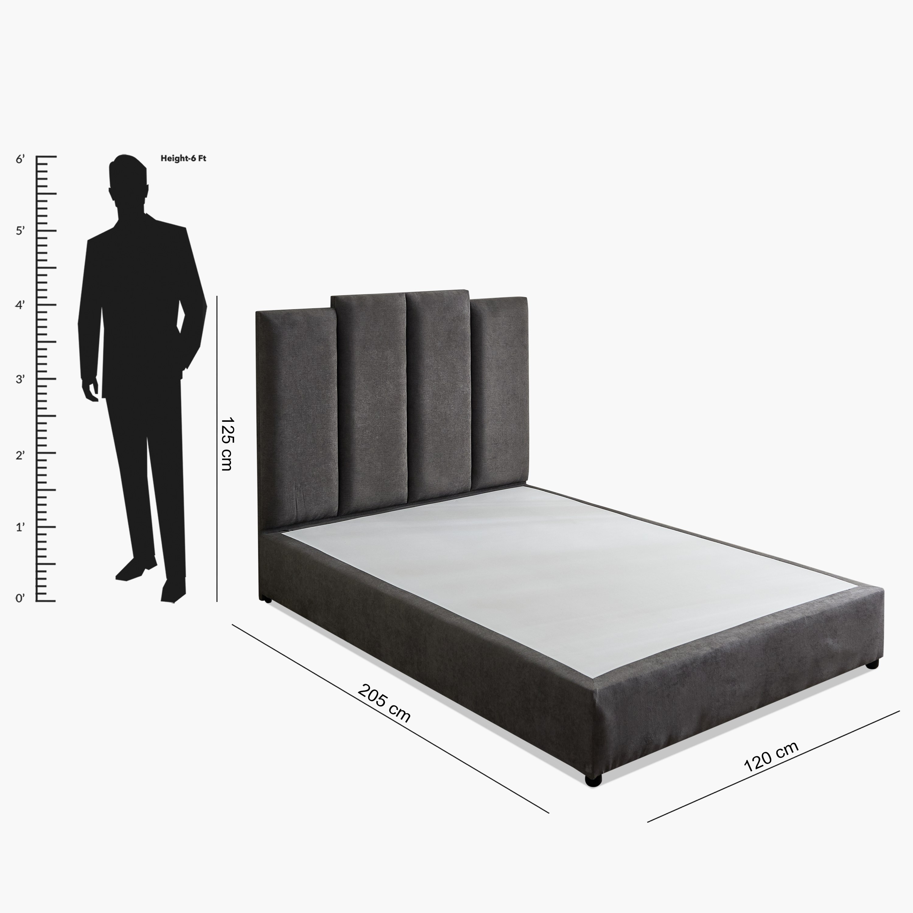 Curvy Riston Upholstered Twin Bed - 120x200 cm-hbxbedroom-bedsandbedsets-upholsteredbeds-twin-image-9