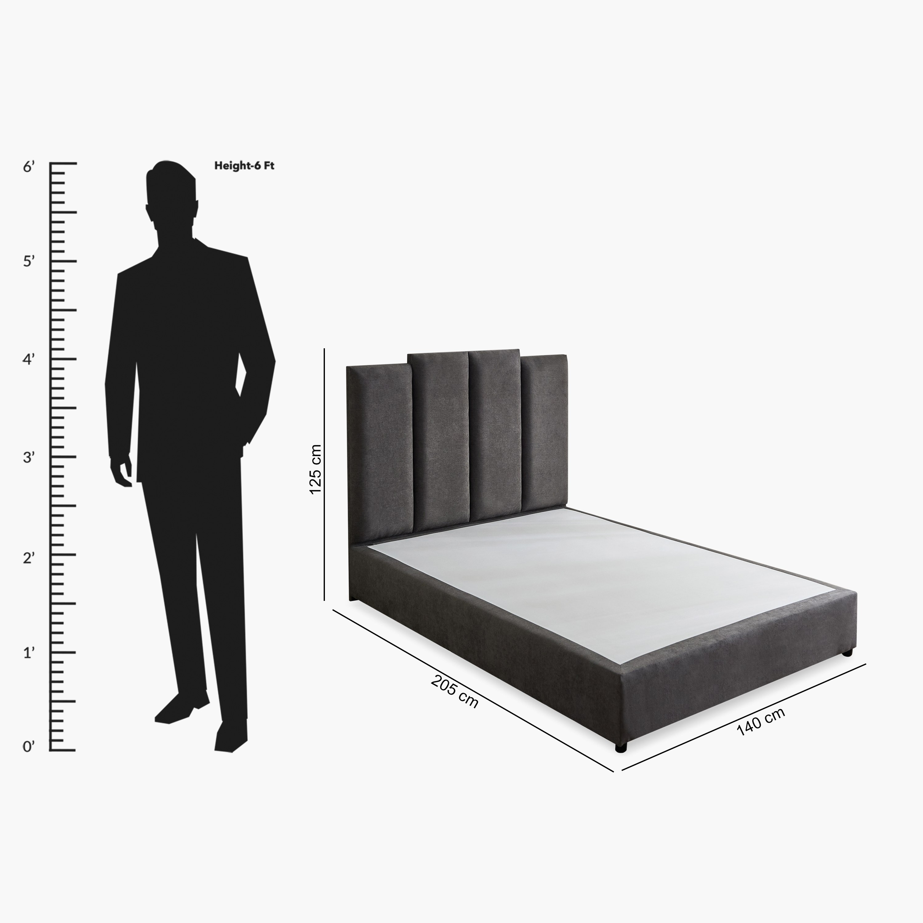 Curvy Riston Upholstered Queen Bed - 140x200 cm-hbxbedroom-bedsandbedsets-beds-queen-image-9