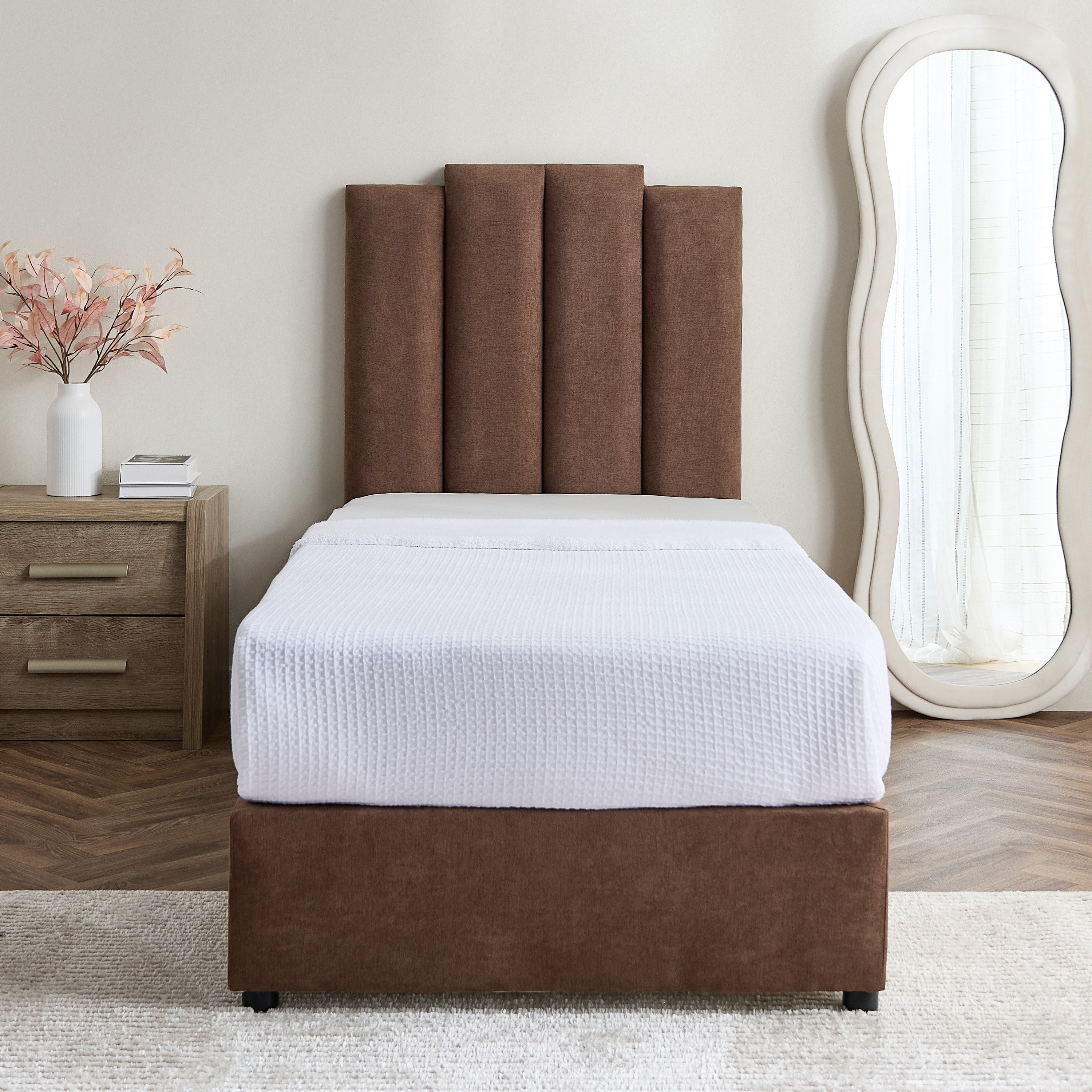 Curvy Riston Upholstered Single Bed - 90x200 cm-hbxkidsandyouth-bedsandbedsets-beds-single-image-2
