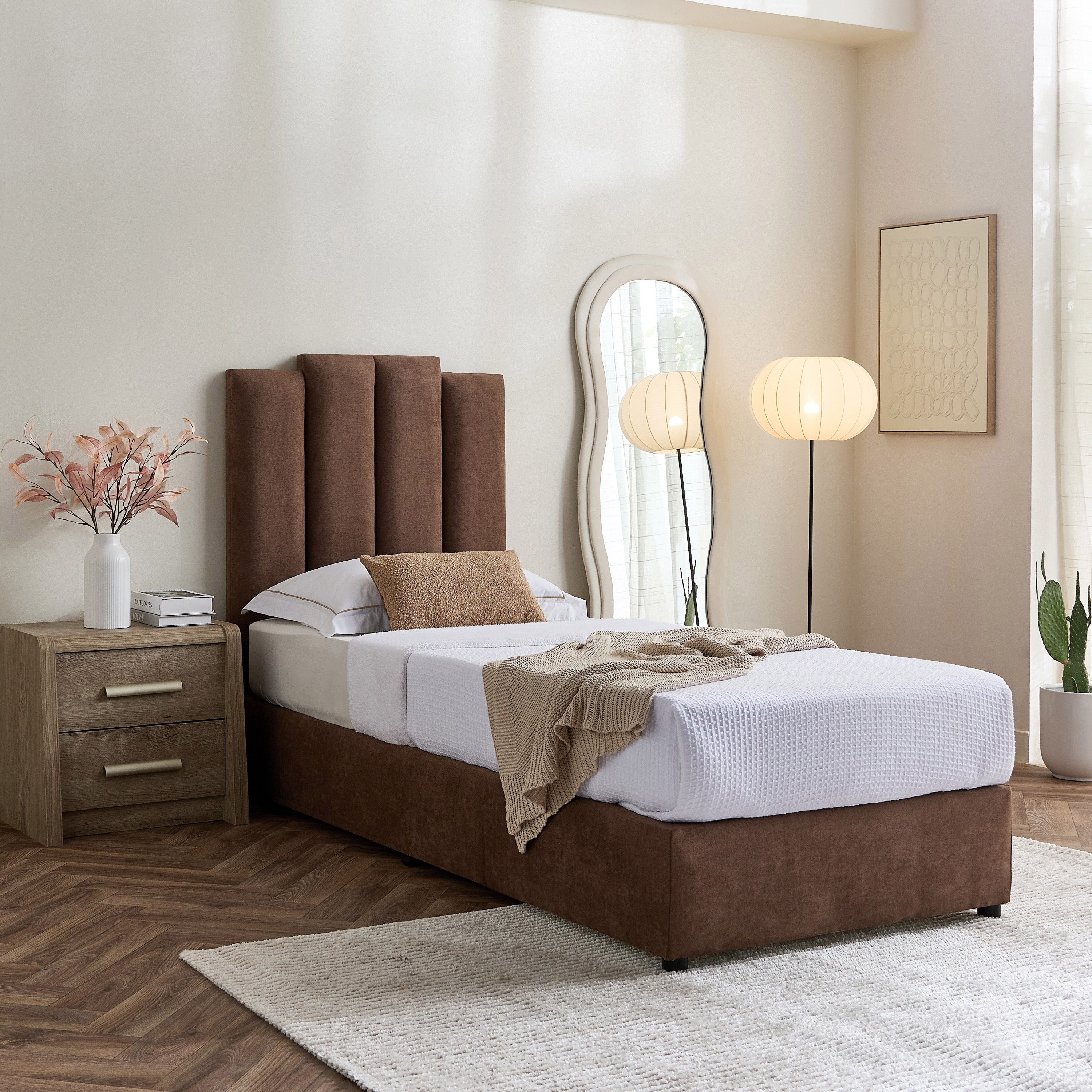 Curvy Riston Upholstered Single Bed - 90x200 cm-hbxkidsandyouth-bedsandbedsets-beds-single-image-7