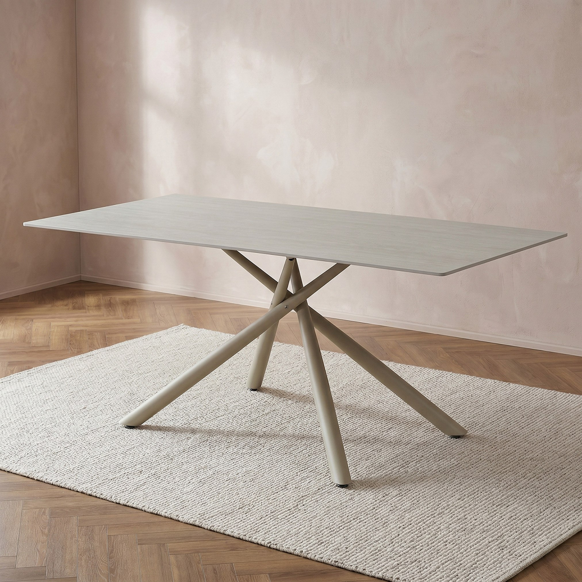 طقم سفرة 6 مقاعد بسطح من الحجر الملبد تويستر من موفو-hbxfurniture-diningtablesandsets-diningsets-sixseater-image-2