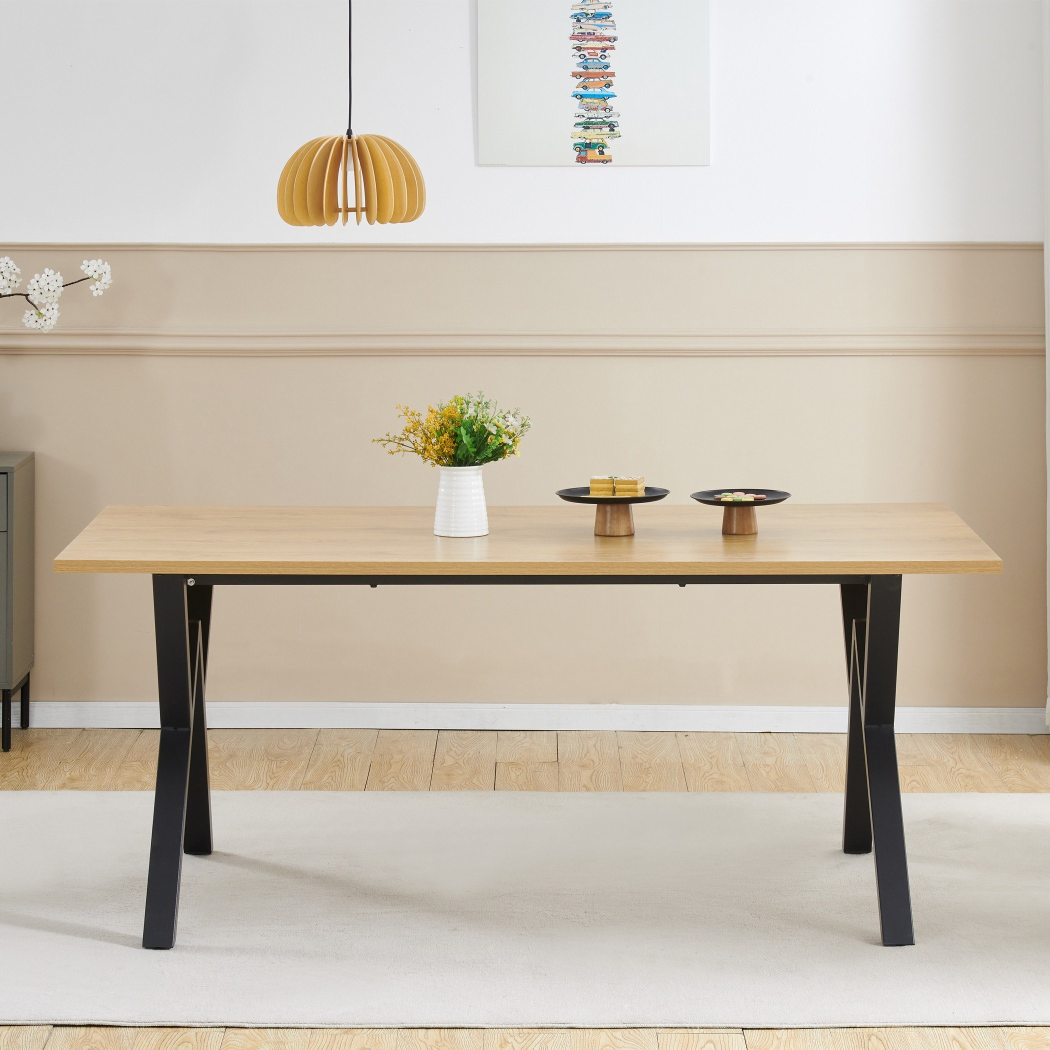 Movo Alister 6-Seater Dining Set-hbxfurniture-diningtablesandsets-diningsets-sixseater-image-3
