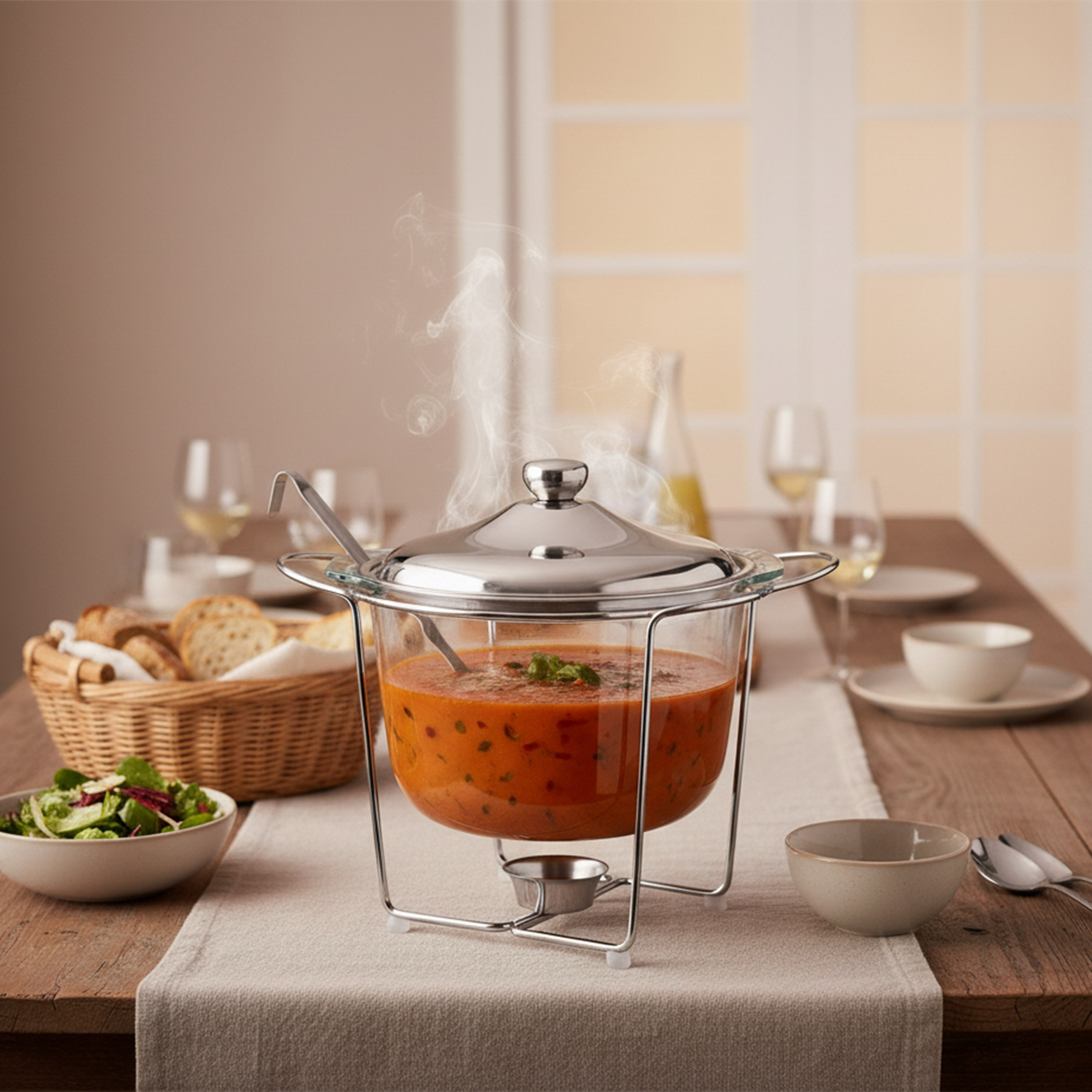 WellShine Soup Warmer with Ladle - 4 L-hbxdecorandfurnishings-tabletop-serveware-image-2