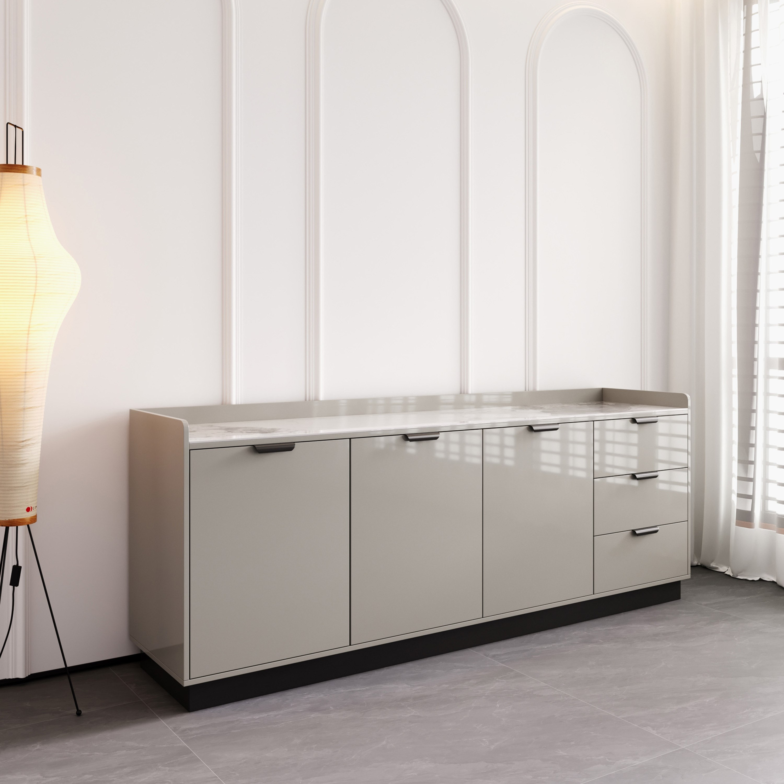 خزانة جانبية 2 متر بسطح حجر ملبد و3 خزن و3 أدراج نيكست من لينتون-hbxfurniture-diningroom-buffetsandsideboards-image-3
