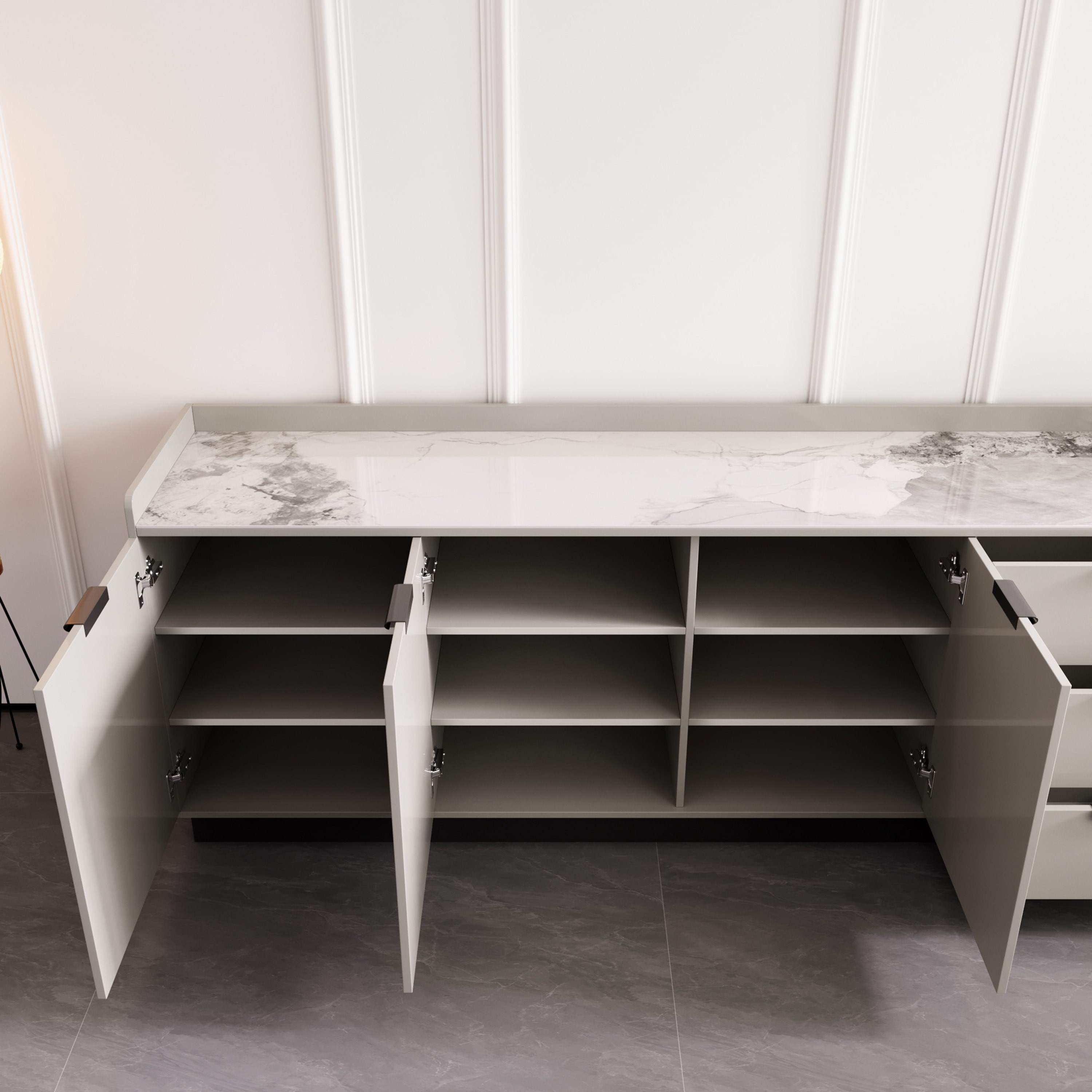 خزانة جانبية 2 متر بسطح حجر ملبد و3 خزن و3 أدراج نيكست من لينتون-hbxfurniture-diningroom-buffetsandsideboards-image-4