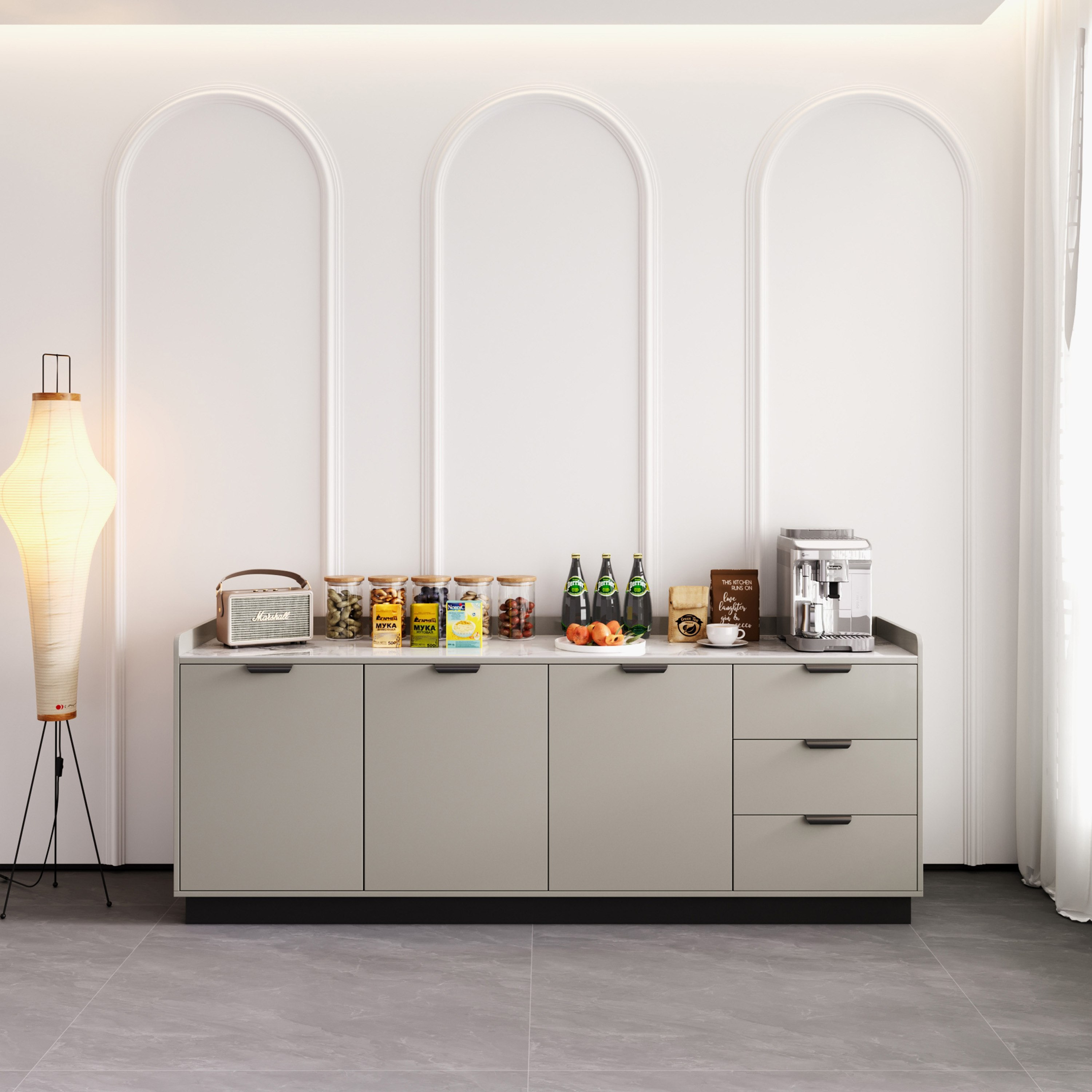 خزانة جانبية 2 متر بسطح حجر ملبد و3 خزن و3 أدراج نيكست من لينتون-hbxfurniture-diningroom-buffetsandsideboards-image-6