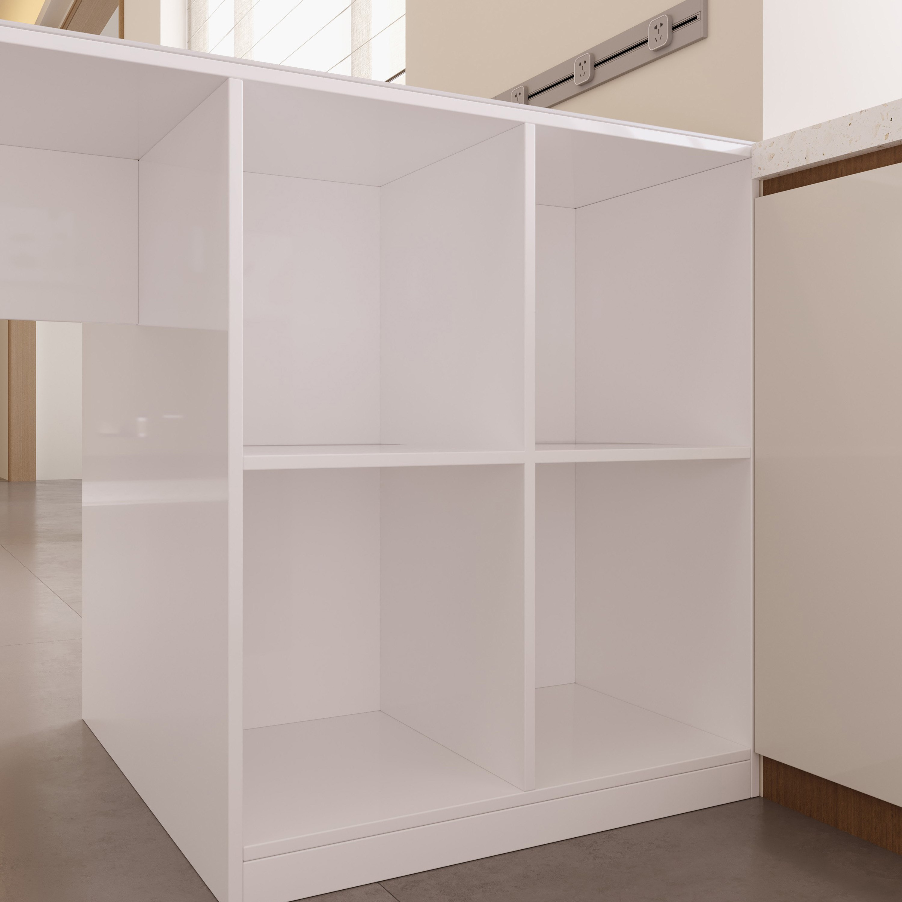 جزيرة مطبخ بسطح من الحجر الملبد ببابين ودرج من مارويل-hbxfurniture-diningroom-buffetsandsideboards-image-6