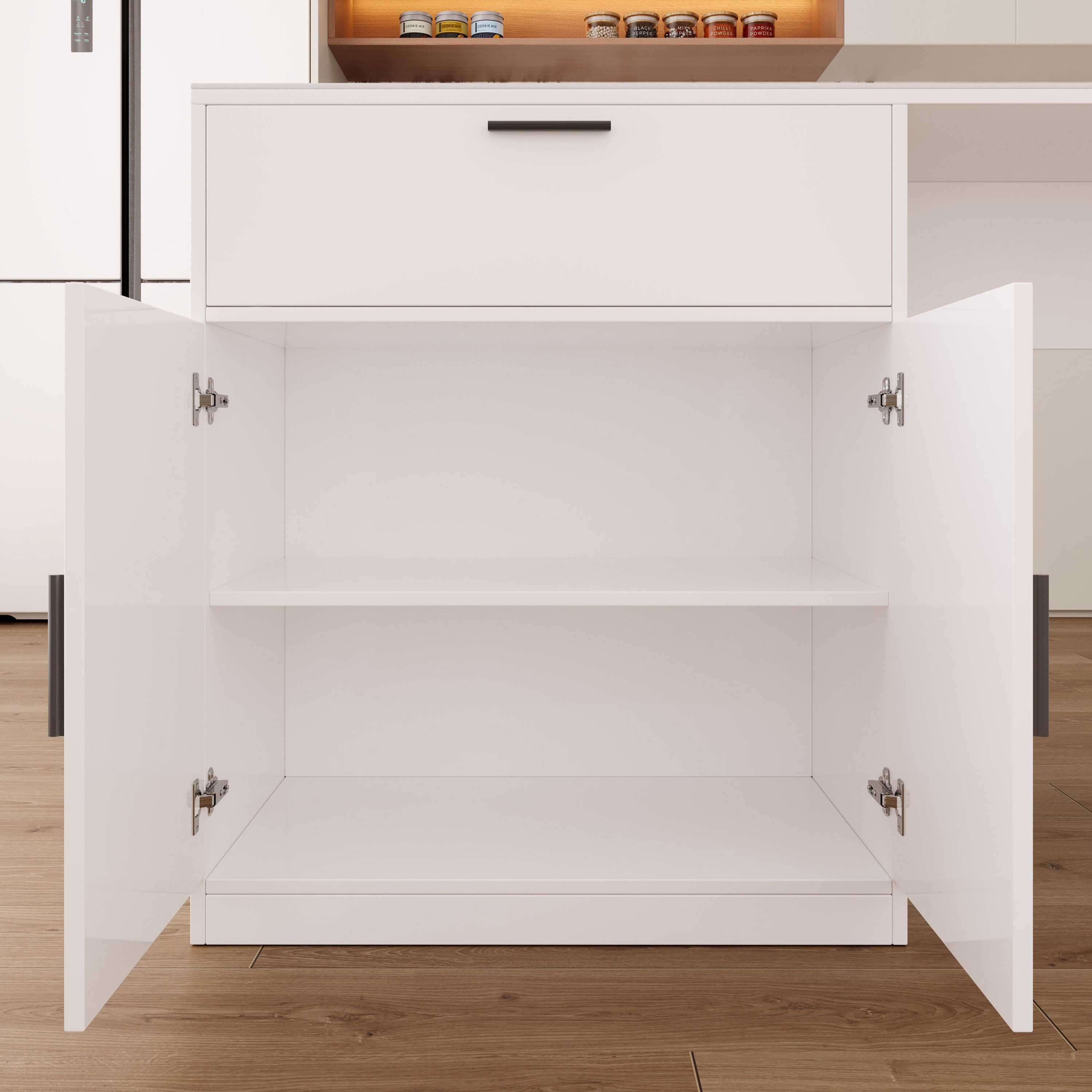 جزيرة مطبخ بسطح من الحجر الملبد ببابين ودرج من مارويل-hbxfurniture-diningroom-buffetsandsideboards-image-9