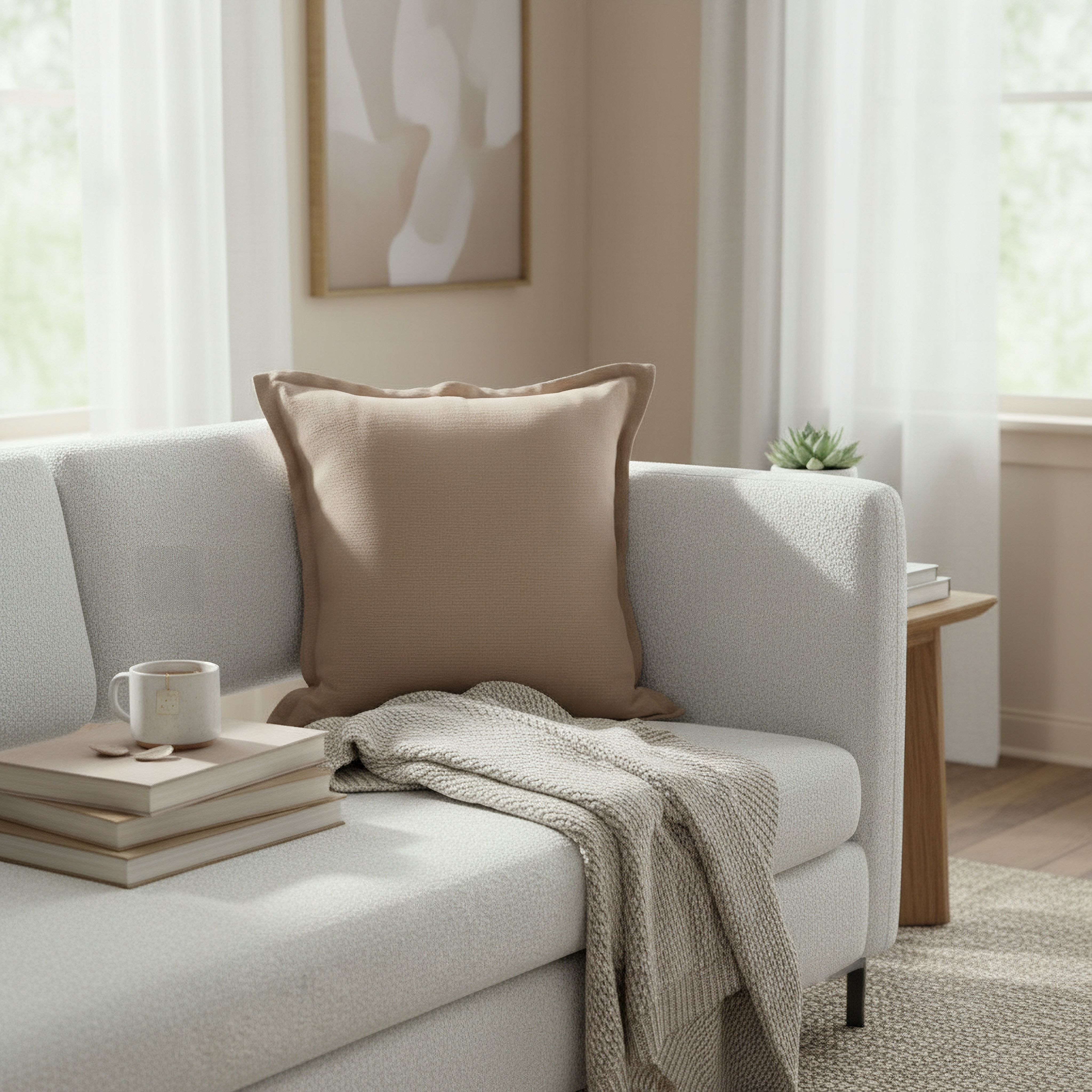 Atlanta Ezra Rib Solid Cushion Cover - 50x50 cm-hbxhomeware-hbxbedroom-image-4