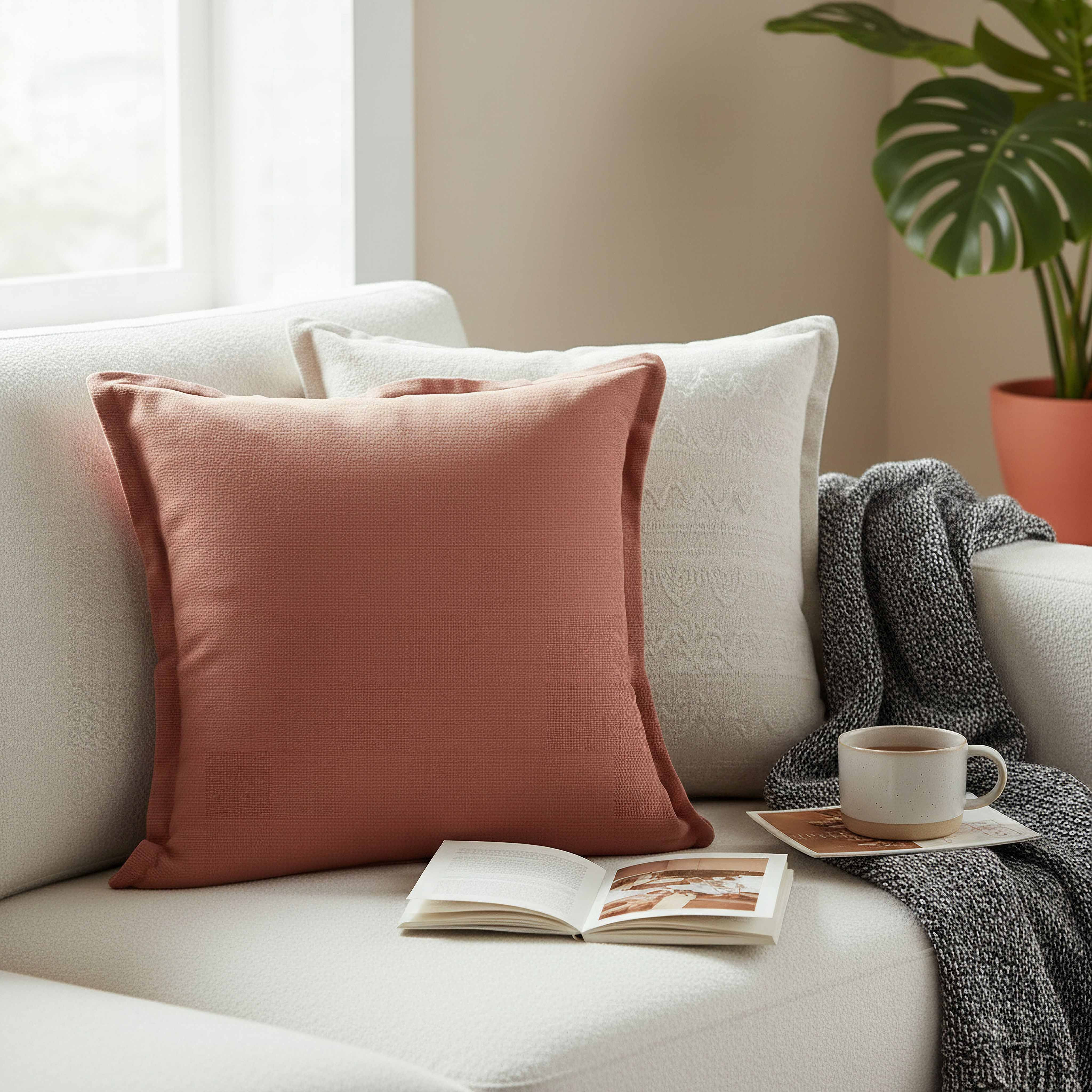 Atlanta Ezra Rib Solid Cushion Cover - 50x50 cm-hbxhomeware-hbxbedroom-image-4
