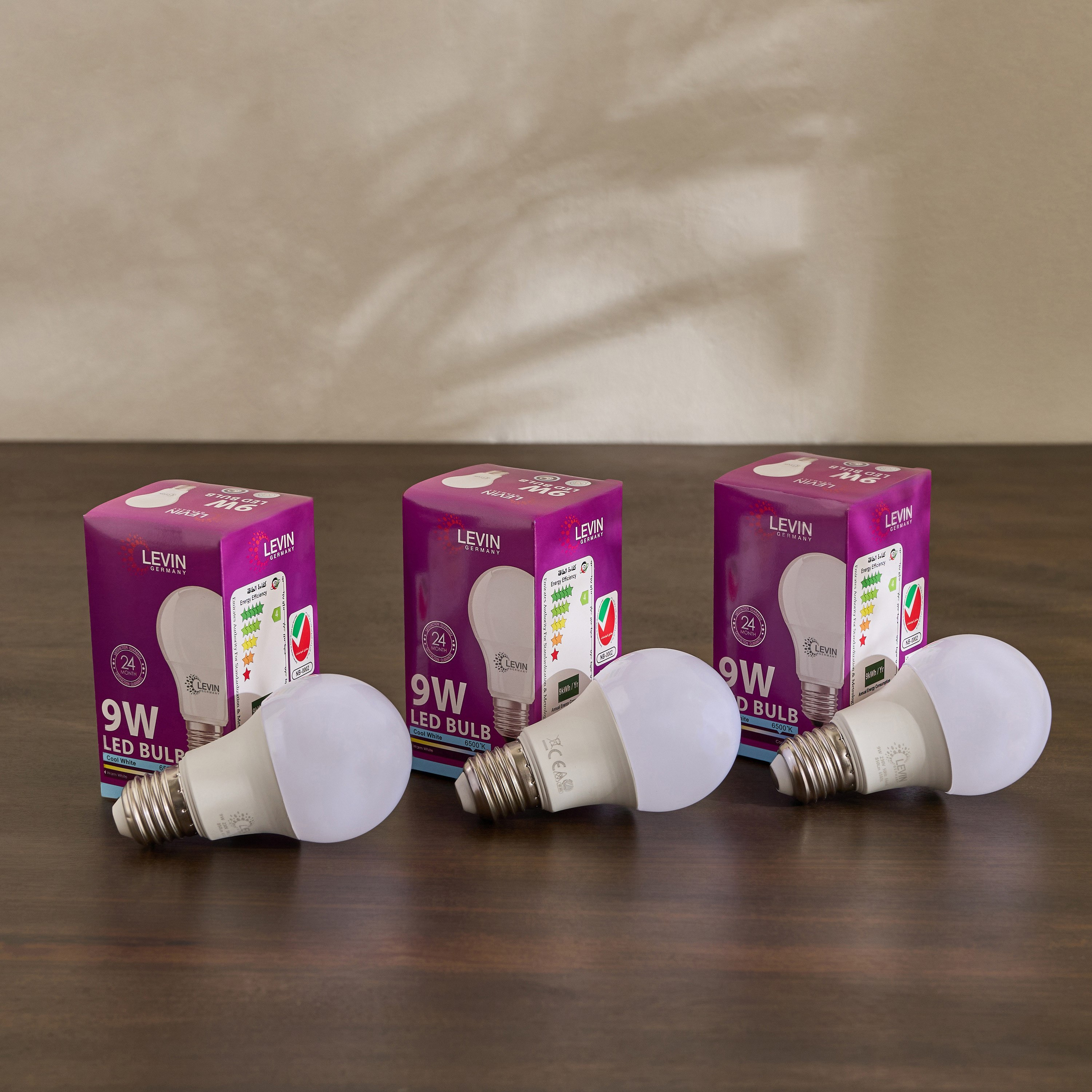 LEVIN LED 9W E27 6500K Light  A-Bulb - Set of 3-hbxhomeware-hbxlivingroom-image-2