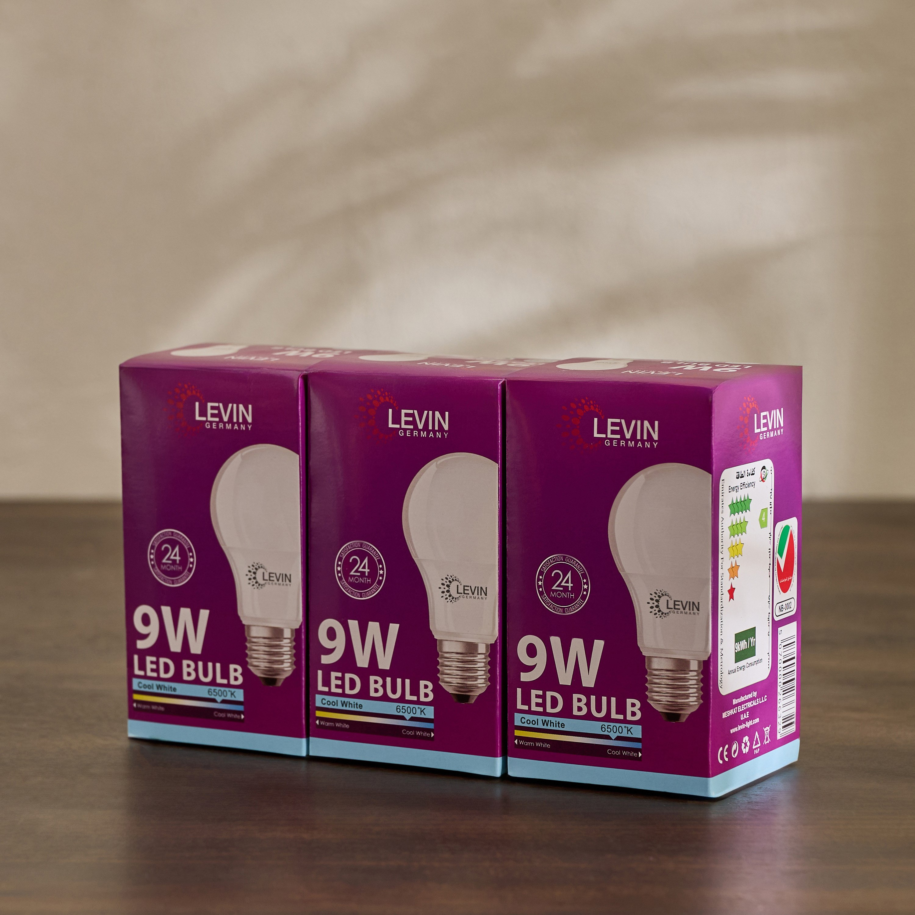 LEVIN LED 9W E27 6500K Light  A-Bulb - Set of 3-hbxhomeware-hbxlivingroom-image-3