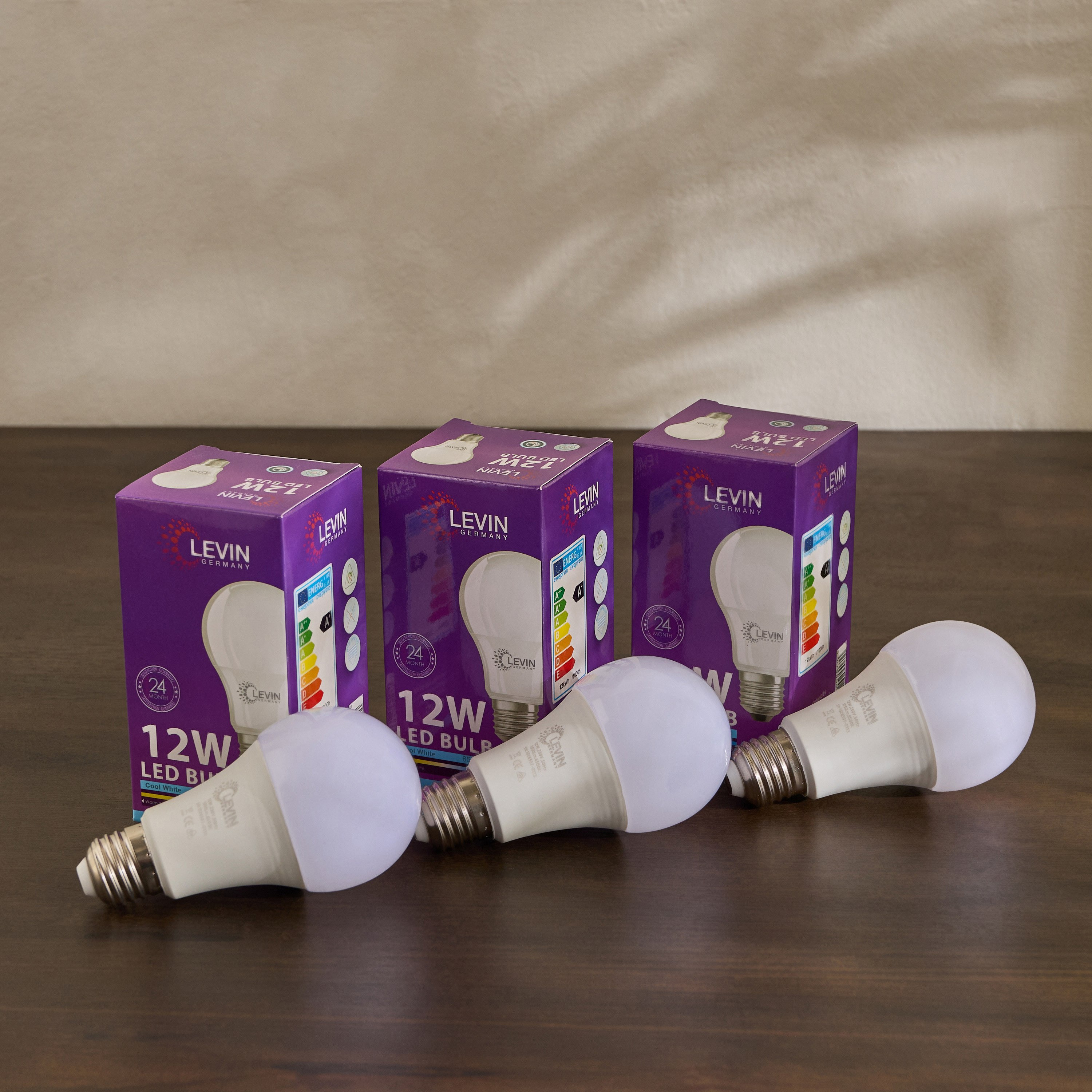 Levin 12W E27 6500K Light LED Bulb - Set of 3-hbxhomeware-hbxlivingroom-image-2