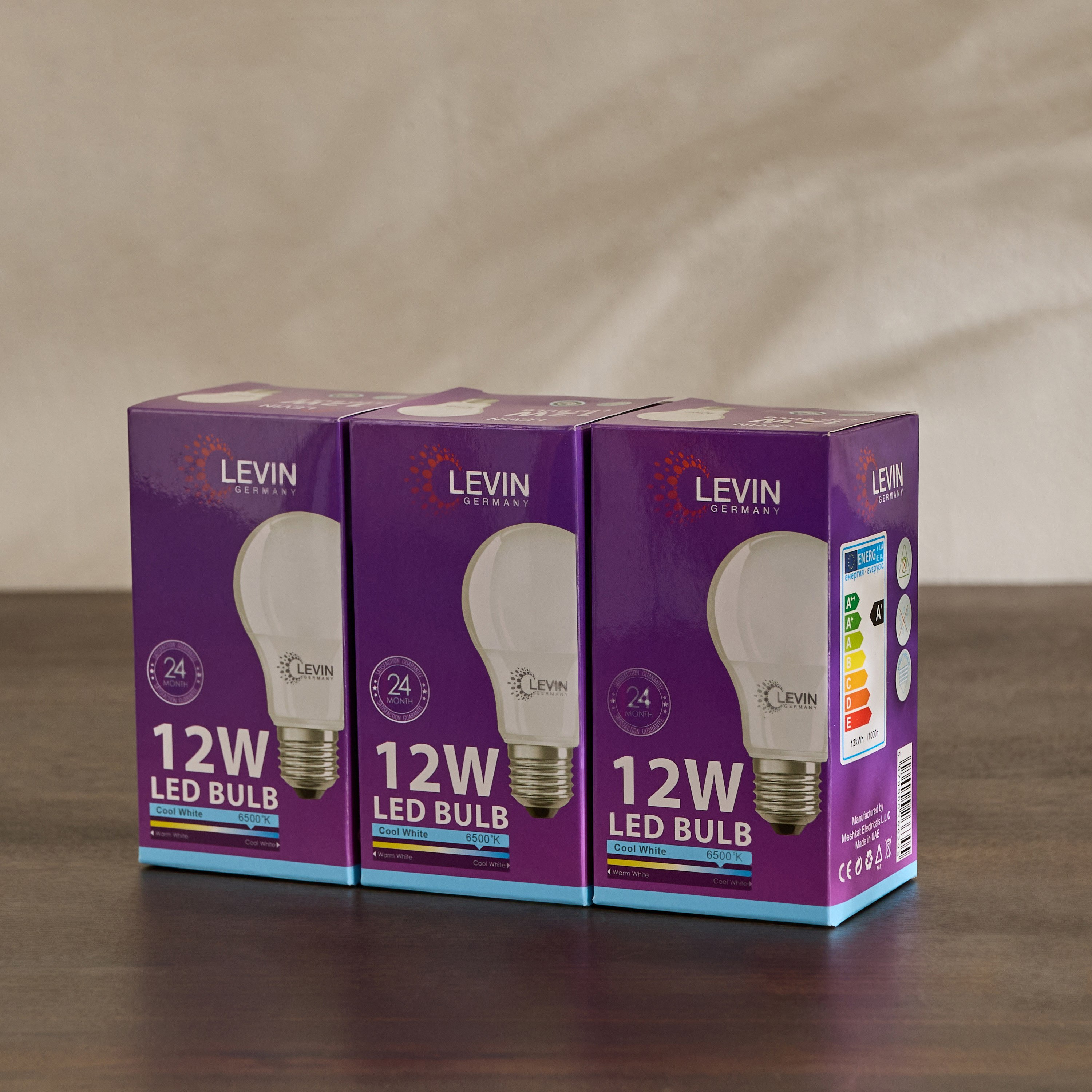Levin 12W E27 6500K Light LED Bulb - Set of 3-hbxhomeware-hbxlivingroom-image-3