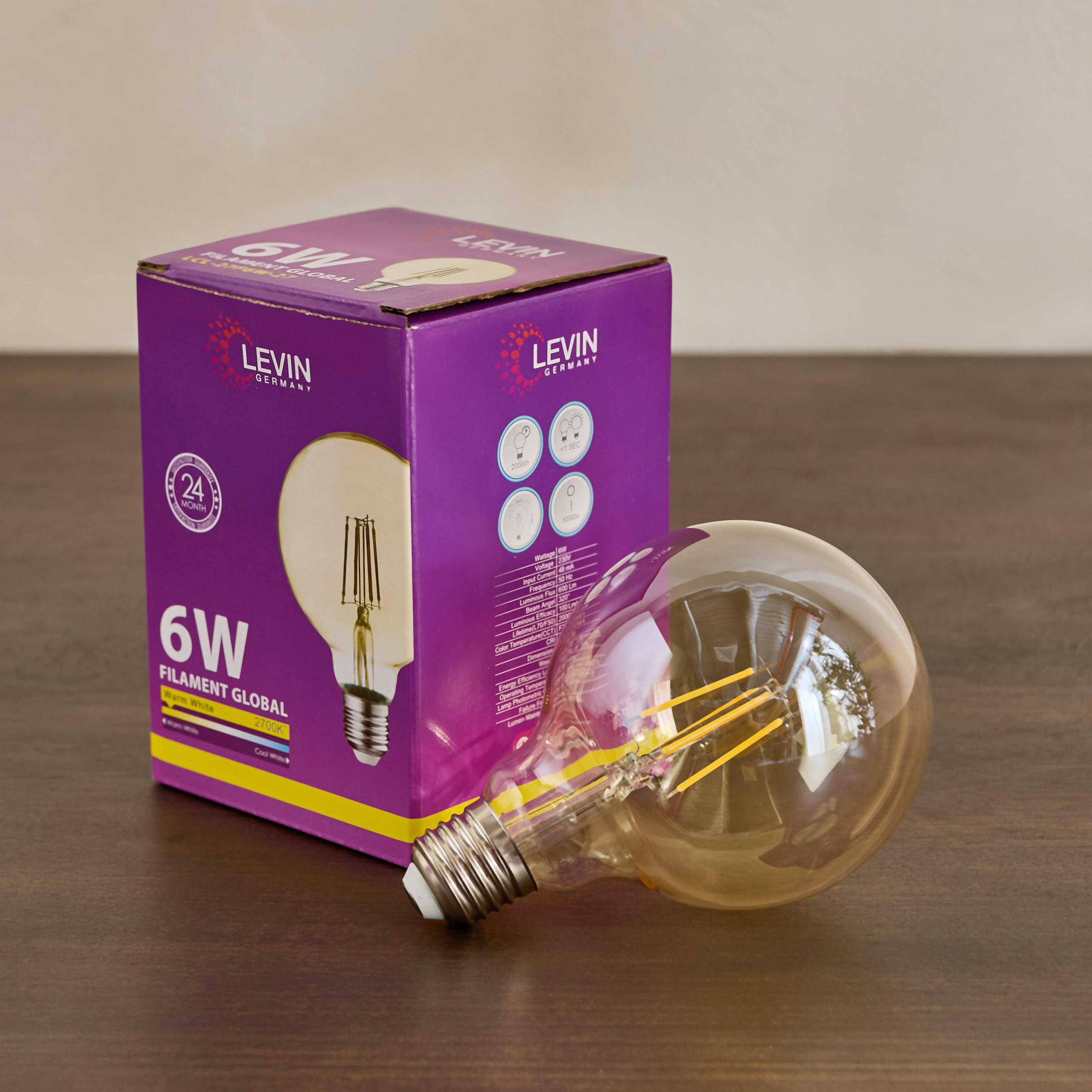 Levin Filament Global LED G95 6W Bulb-hbxhomeware-hbxlivingroom-image-2