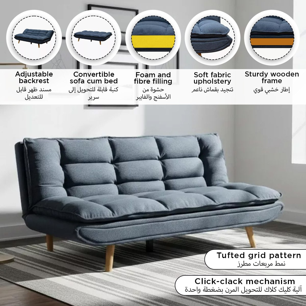 Osaka 3-Seater Fabric Sofa Bed-hbxfurniture-sofasandarmchairs-sofabeds-image-9