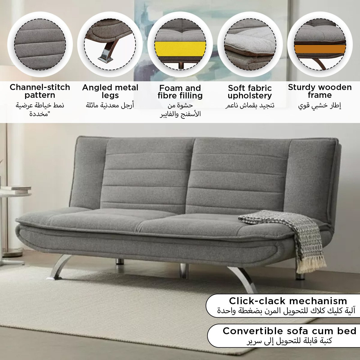 Marcos NXT 3- Seater Fabric Sofa Bed-hbxfurniture-sofasandarmchairs-sofabeds-image-9