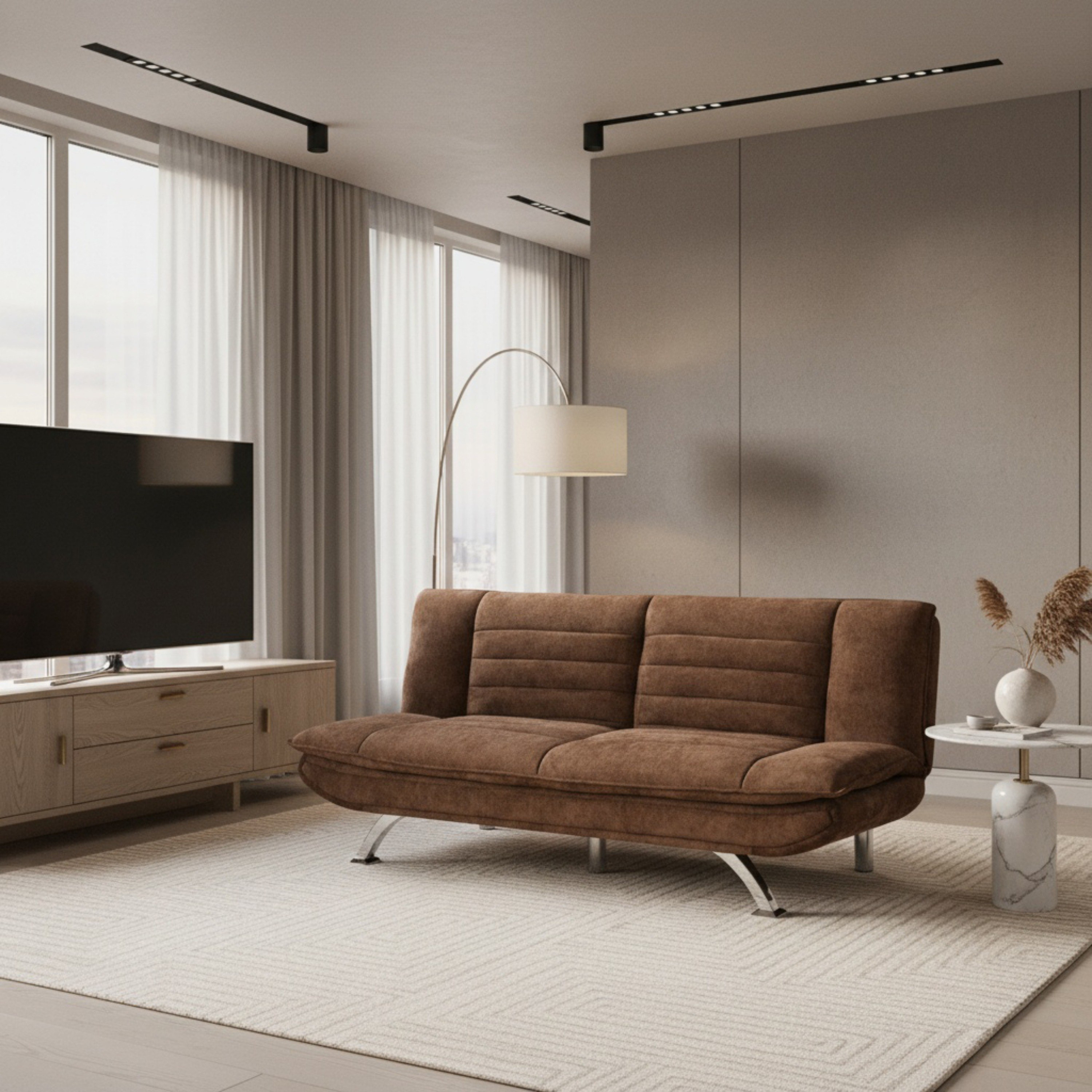 Marcos NXT 3- Seater Fabric Sofa Bed-hbxfurniture-sofasandarmchairs-sofabeds-image-1