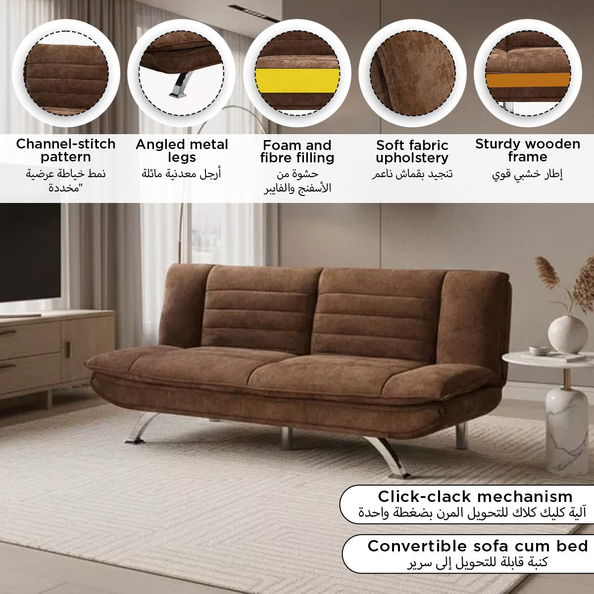 Marcos NXT 3- Seater Fabric Sofa Bed-hbxfurniture-sofasandarmchairs-sofabeds-image-8