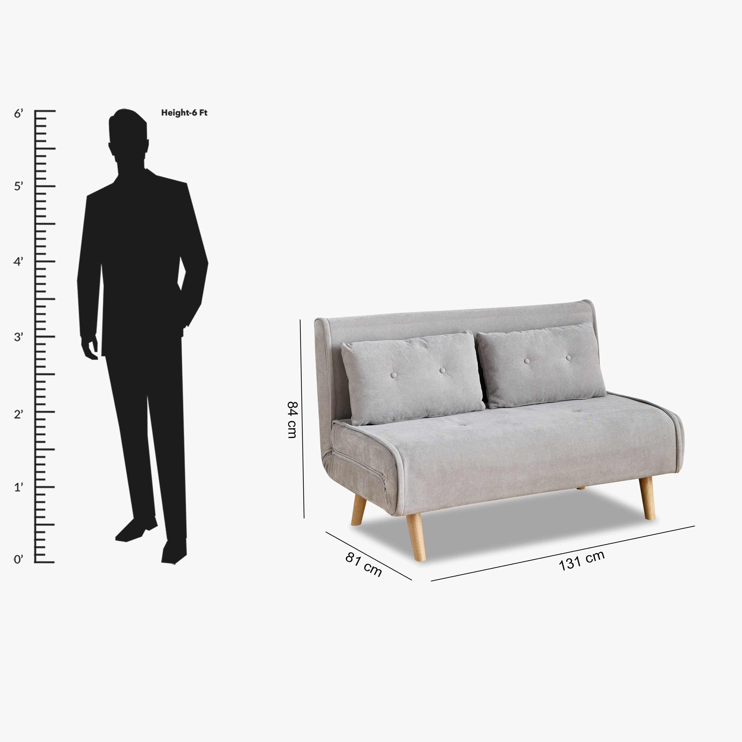 Movo Lisbon 2-Seater Fabric Sofa Bed with 2 Back Cushions-hbxfurniture-sofasandarmchairs-sofabeds-image-13